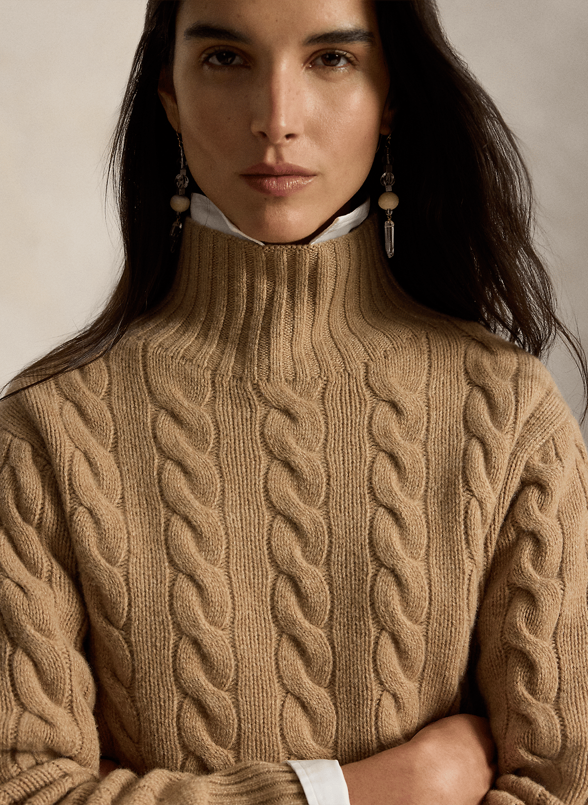 Trui met opstaande kraag | wolblend POLO RALPH LAUREN Beige