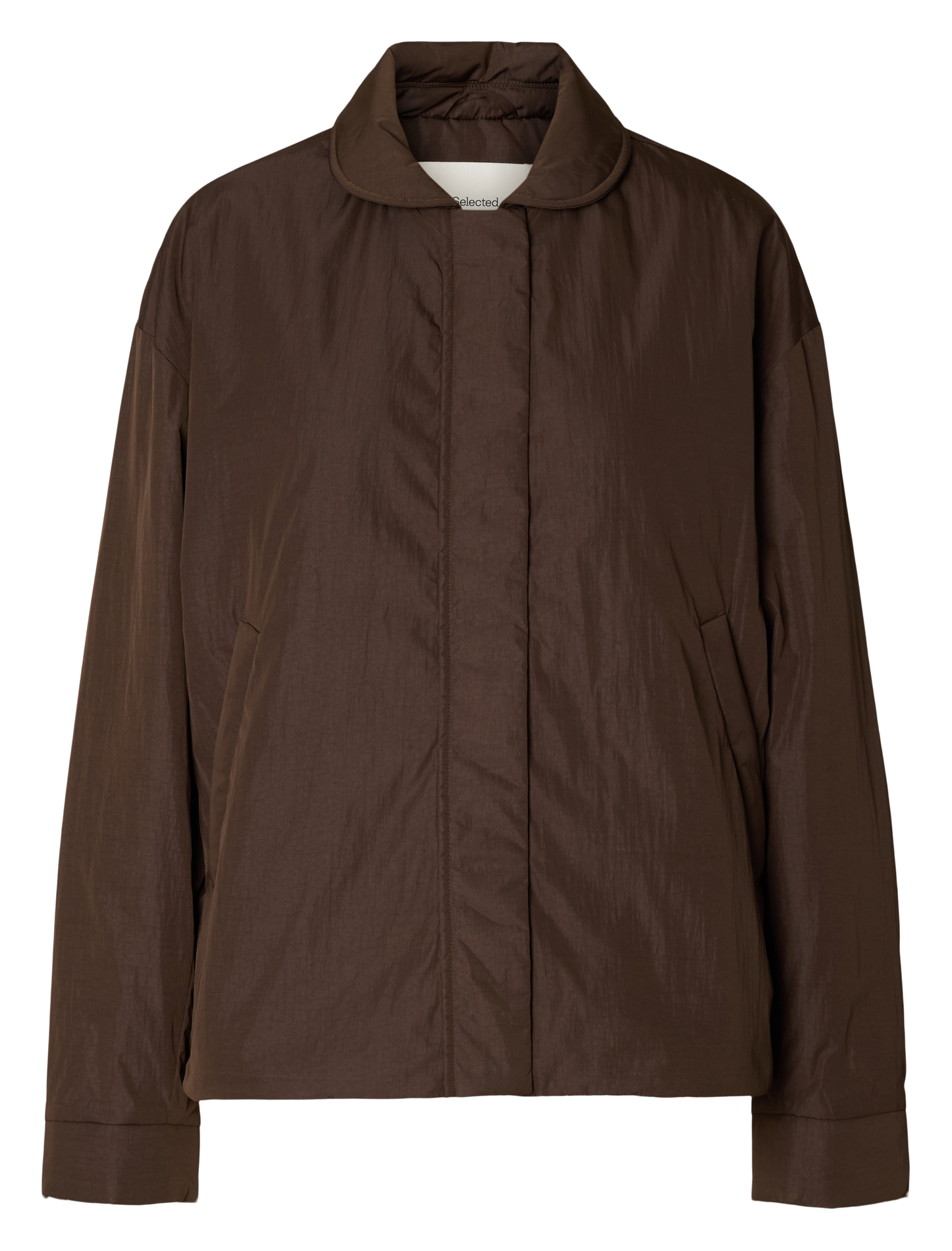 Manteau droit uni SELECTED Marron