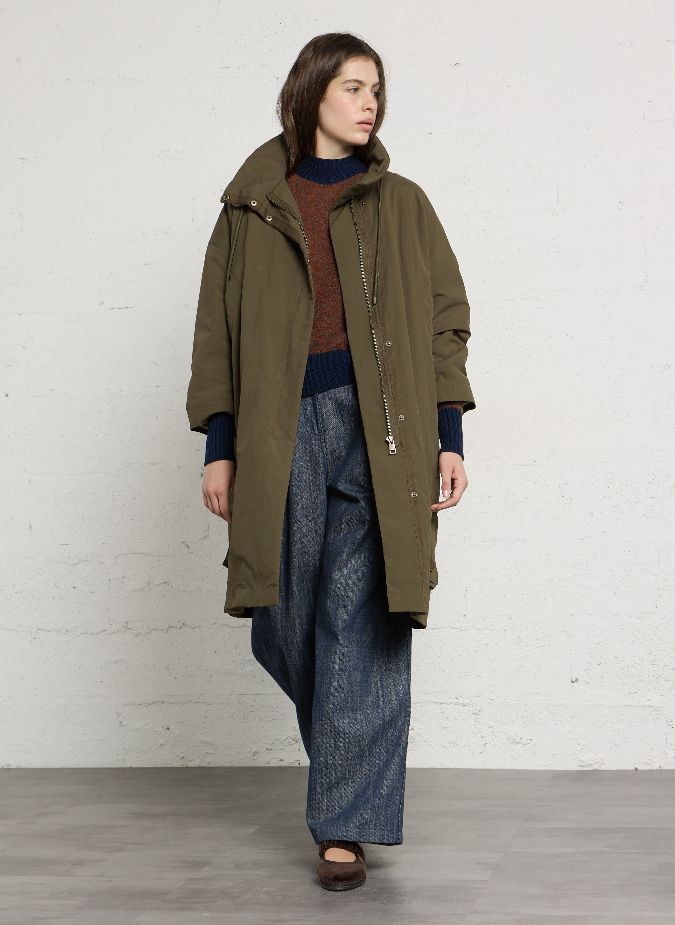 Doudoune oversize col montant MOMONI Vert