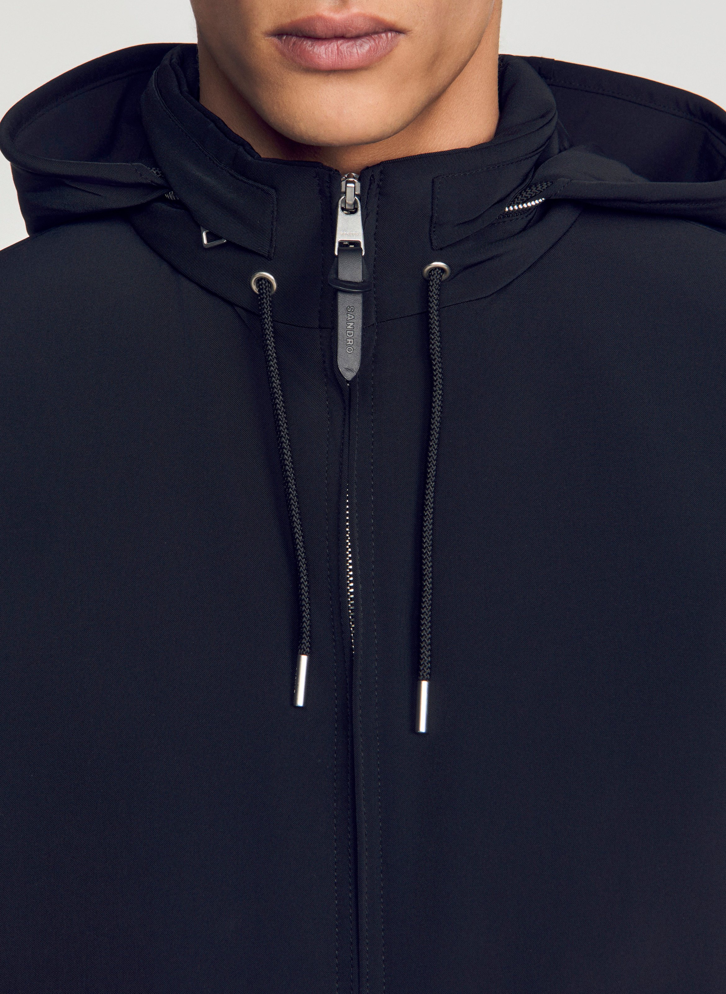 Sweat ajusté col montant SANDRO Noir