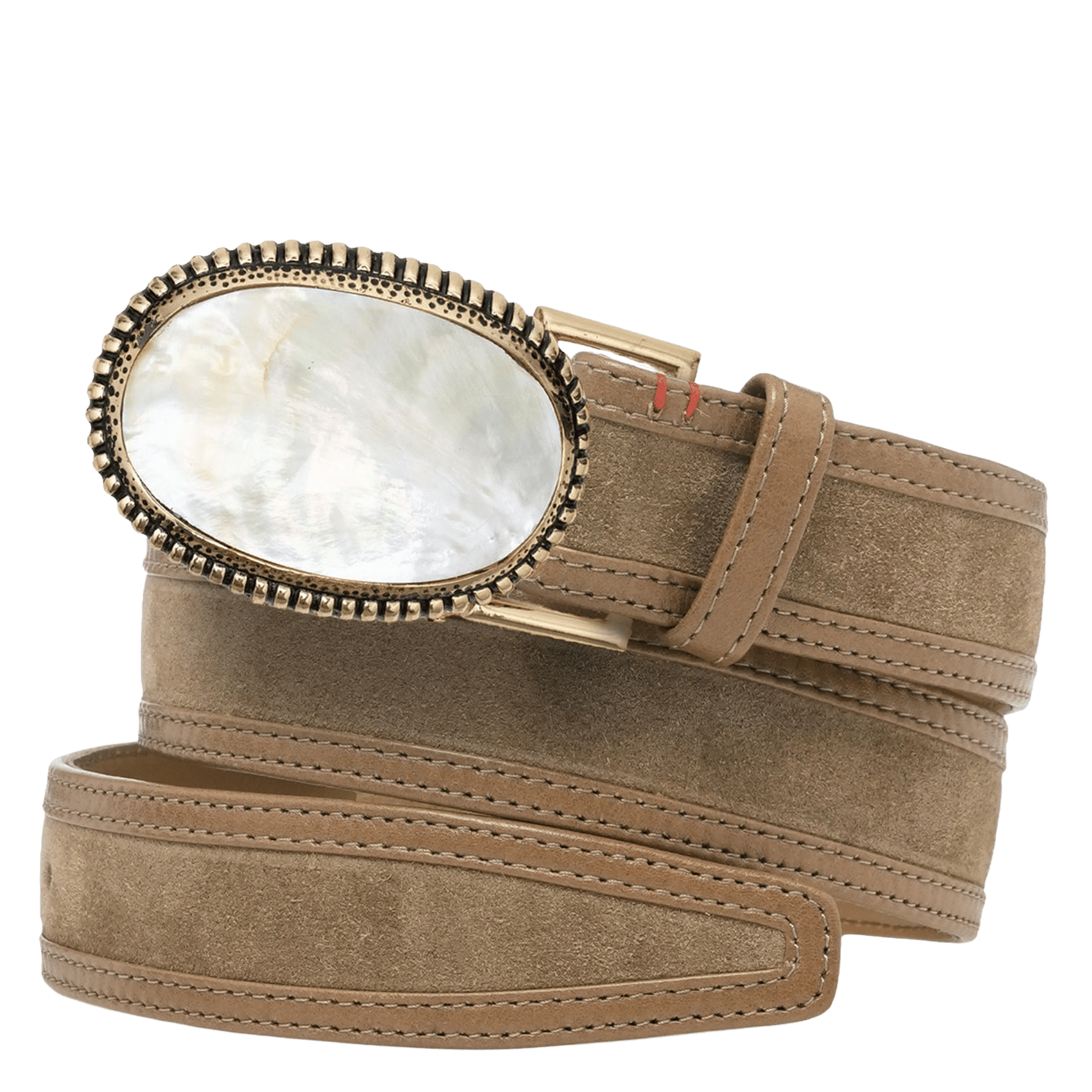 Ceinture en cuir CLARIS VIROT Kaki
