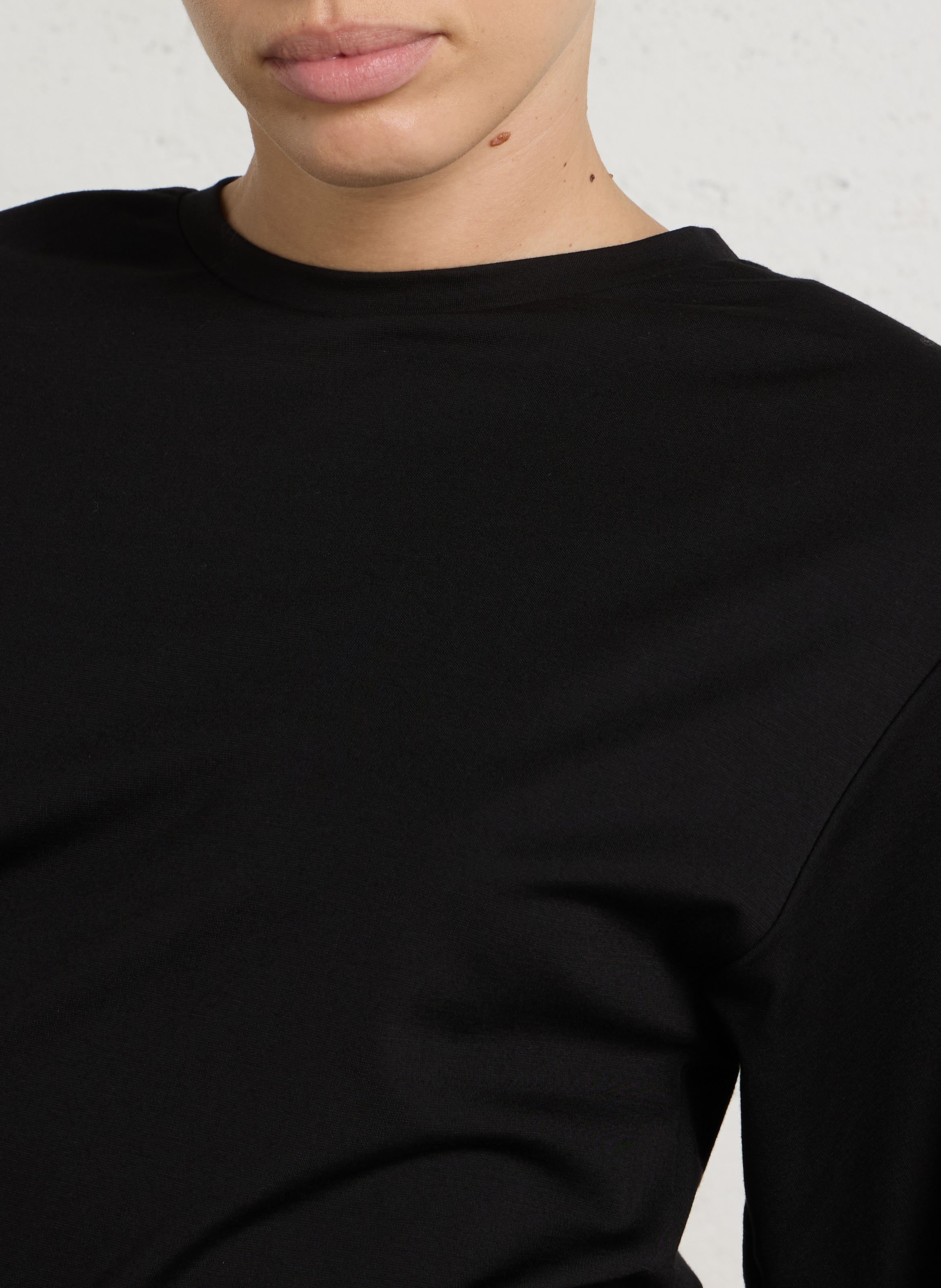 T-shirt long manches courtes froncé IMPERIAL Noir