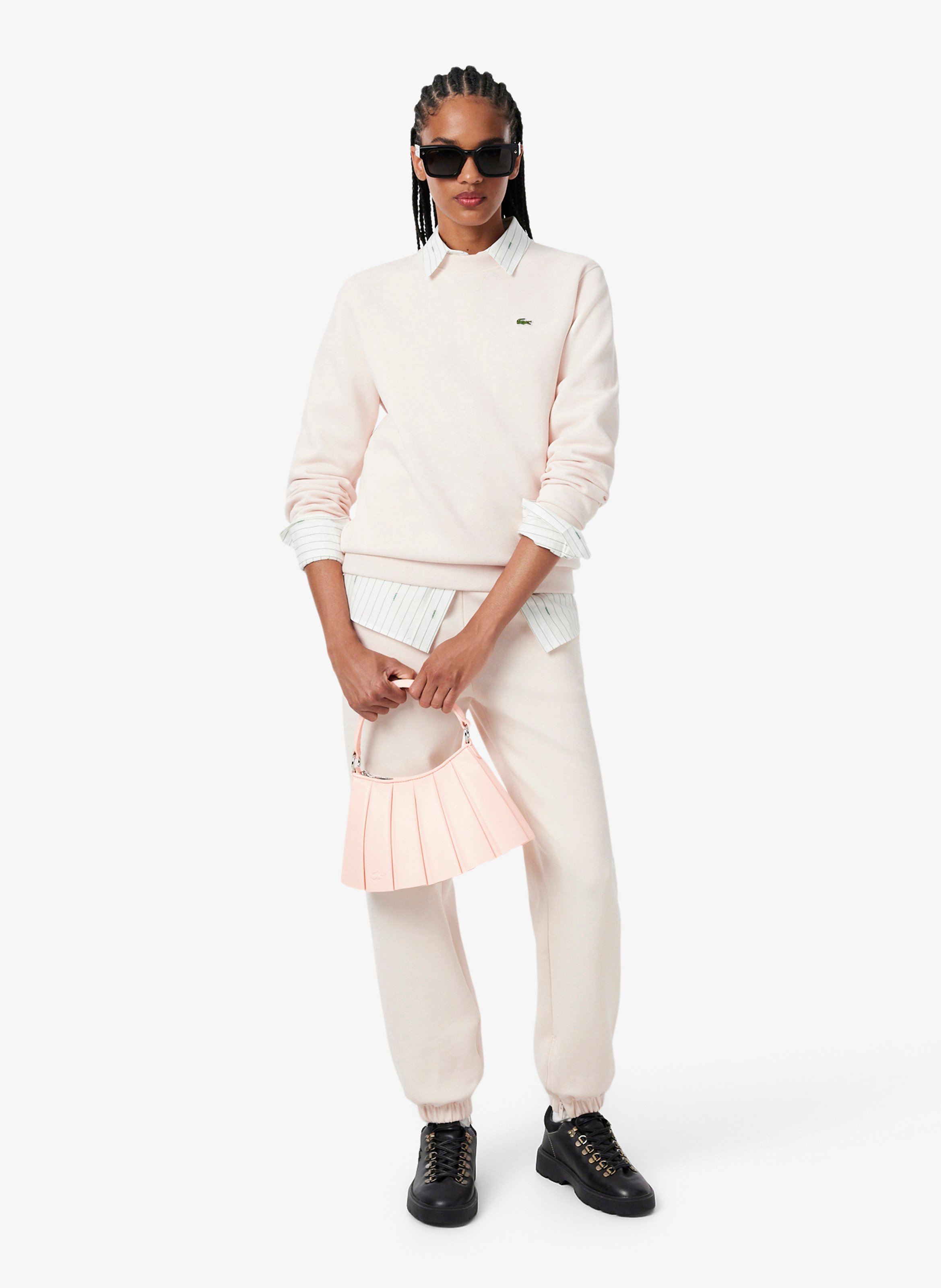 Sac à main petit Lenglen Défilé en cuir LACOSTE Rosa