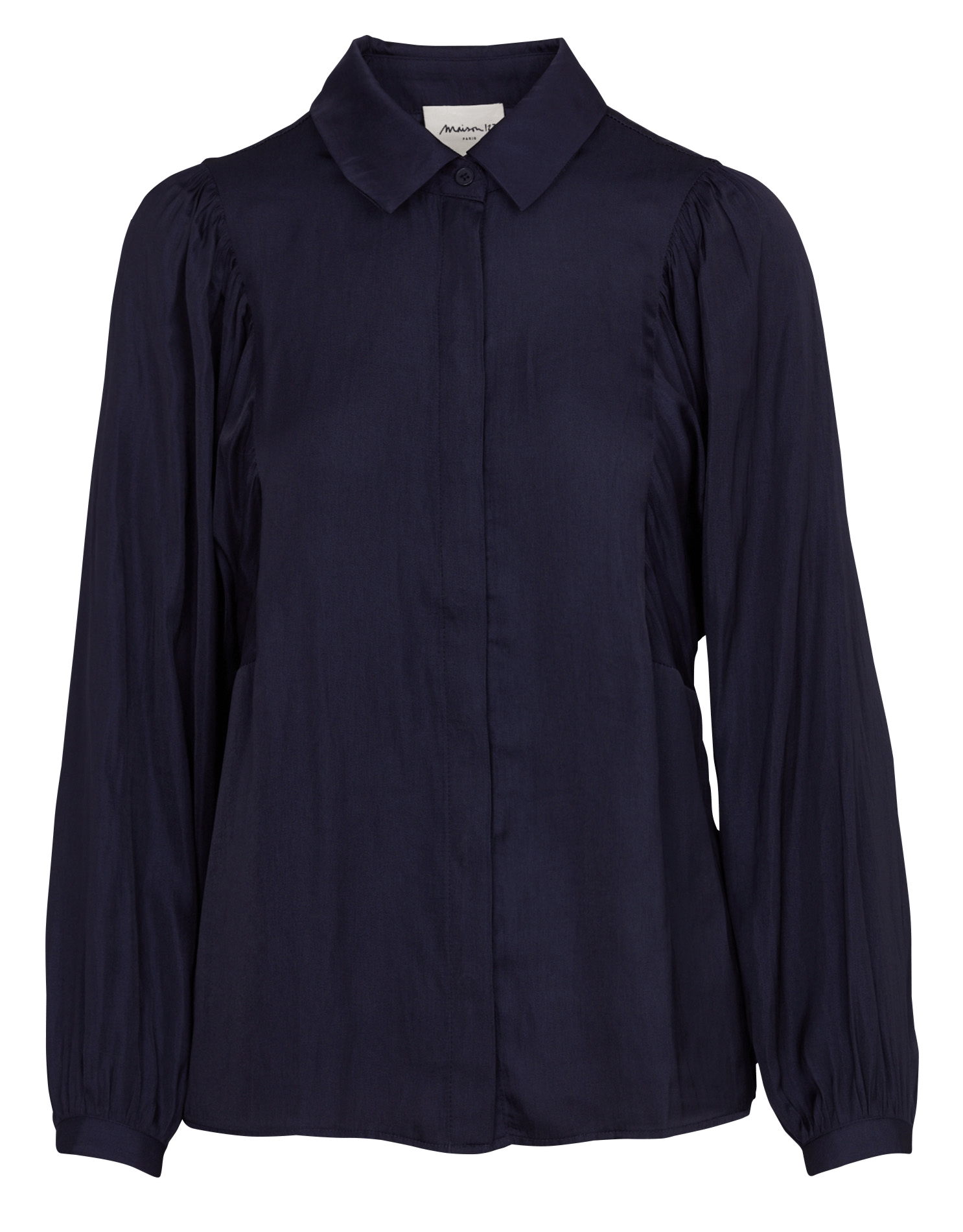 Getailleerde blouse met klassieke kraag MAISON 123 Blauw