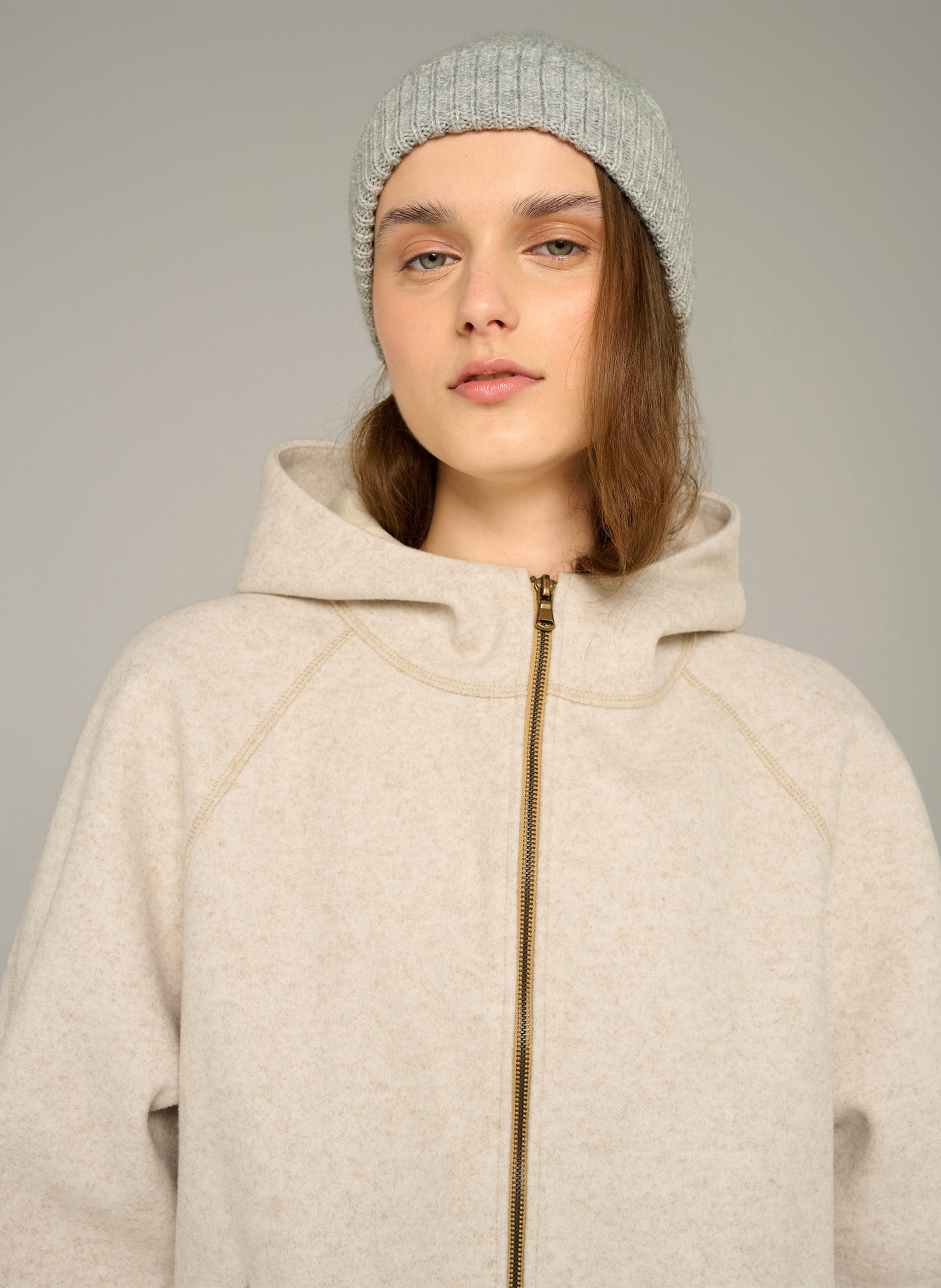 Bonnet en laine mélangée COTELAC ACOTE Gris