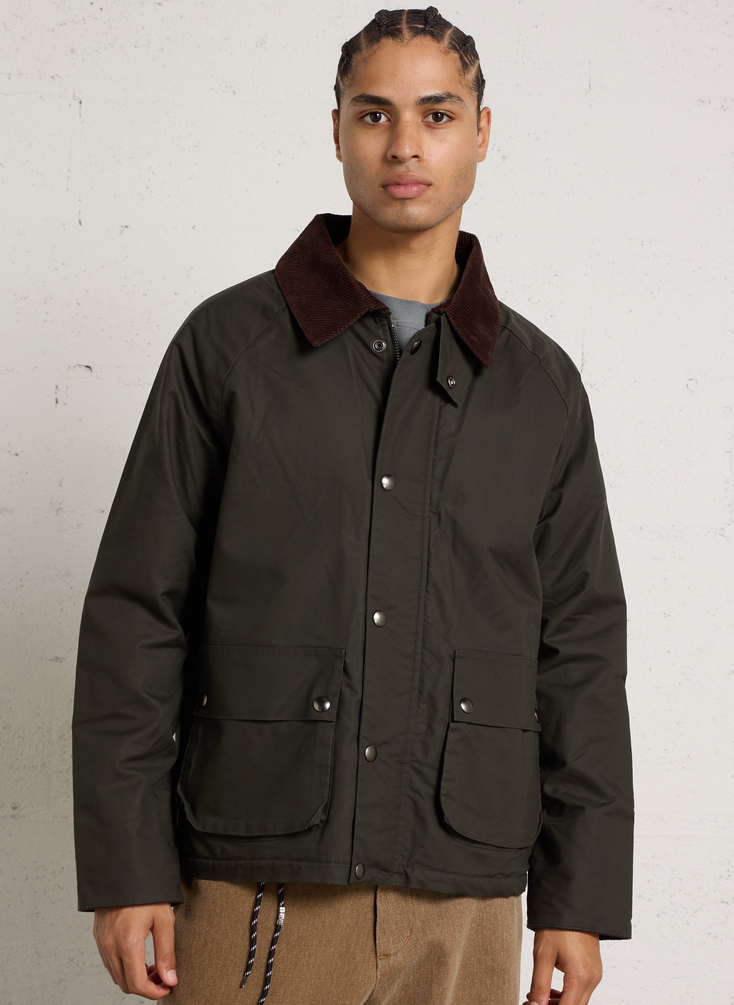 Gerader Blouson mit klassischem Kragen aus Baumwolle IMPERIAL Grun