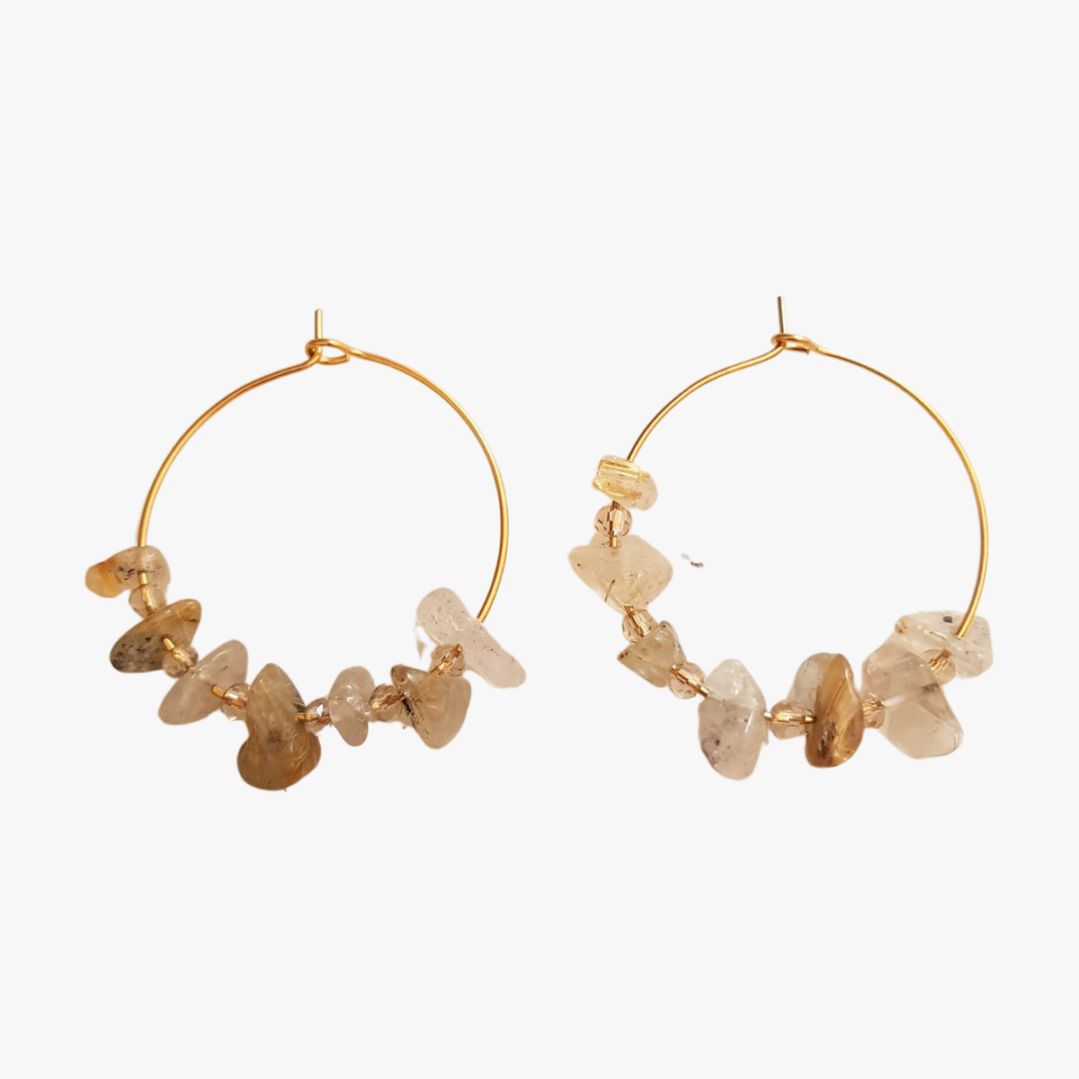 Rutile quartz earrings GINANDGER Blue