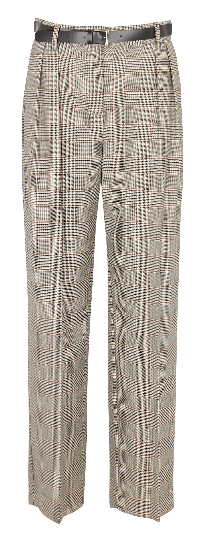 Prince of Wales palazzo pants with belt IMPERIAL Brown