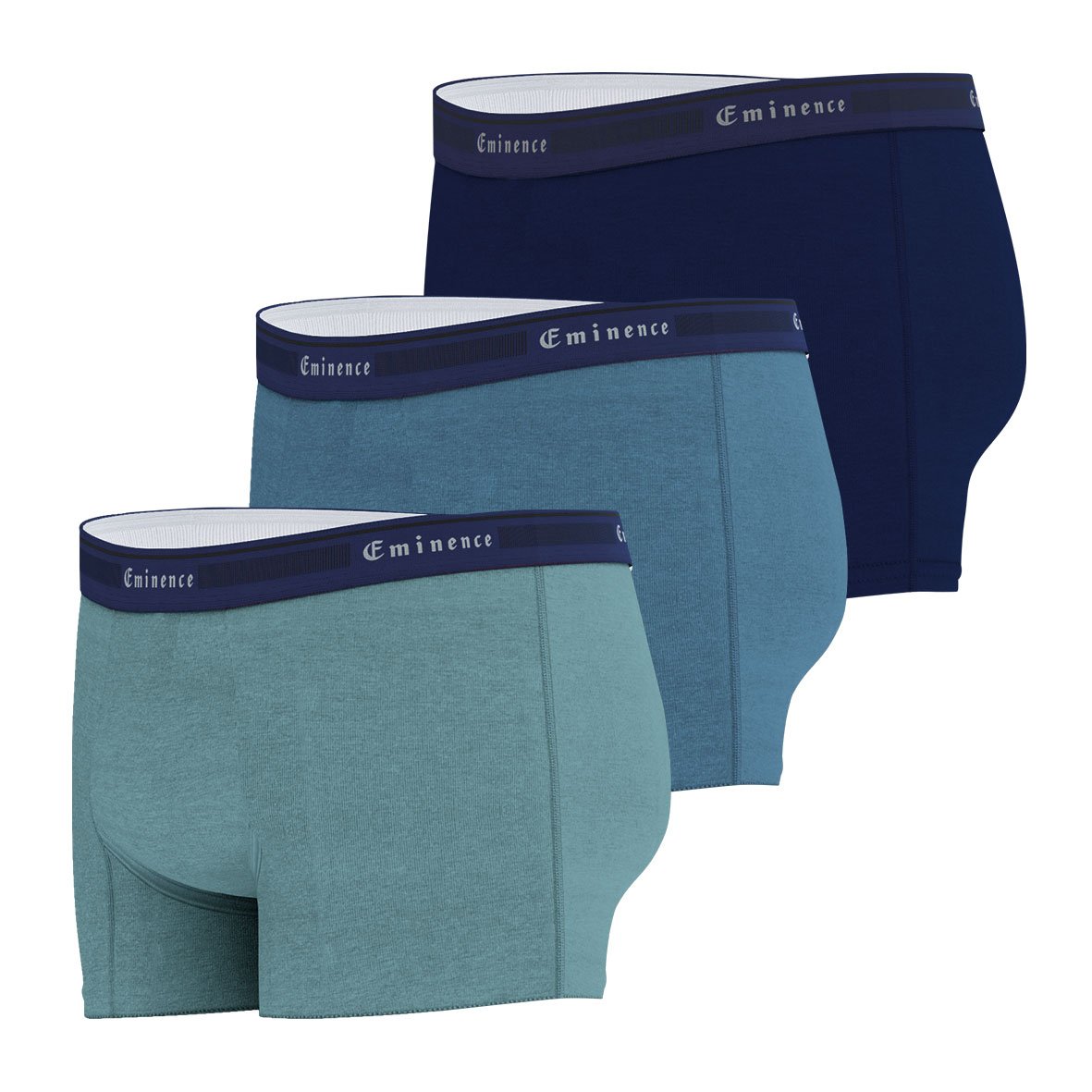 Pack of 3 men's boxers by Tailor Eminence EMINENCE Blue