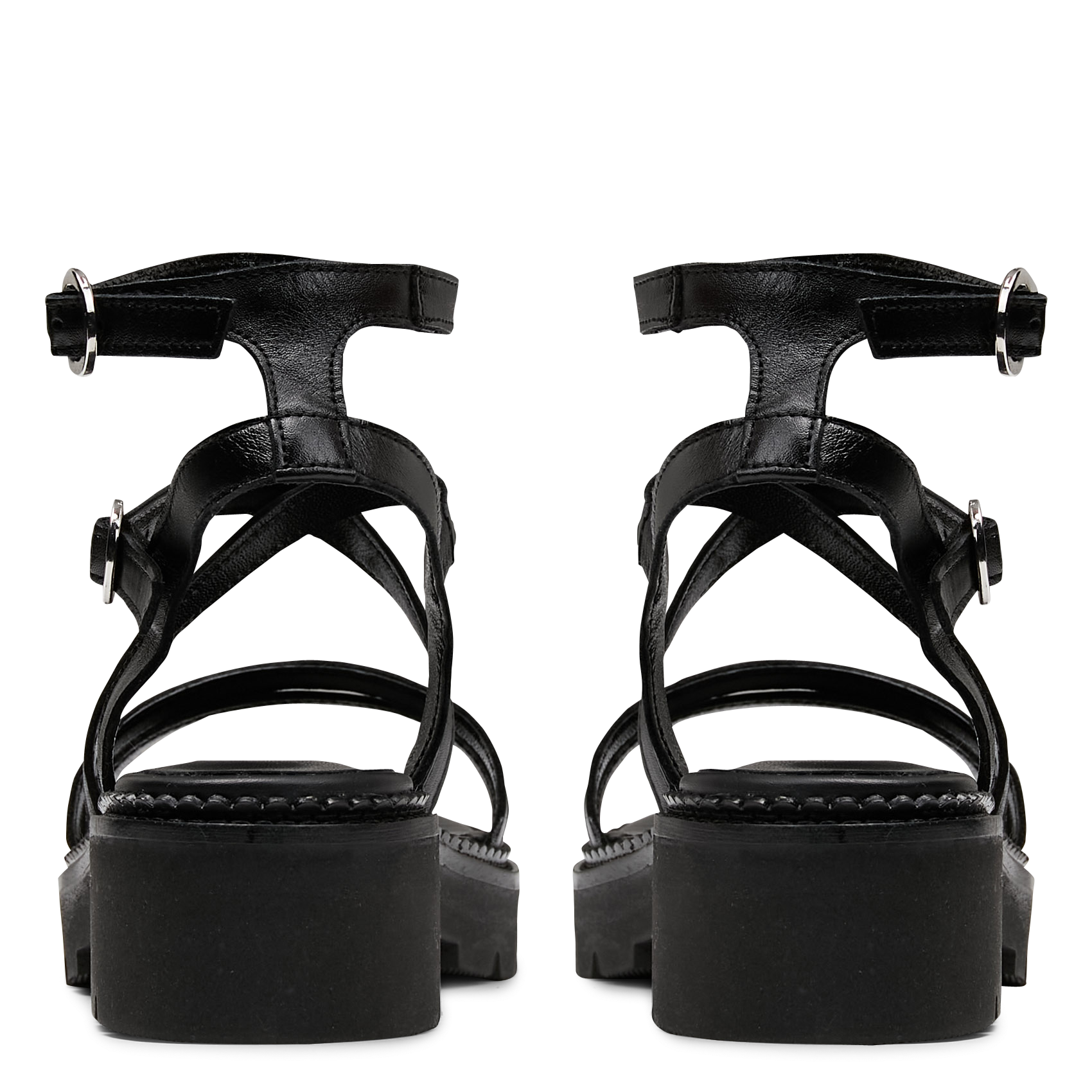 Sandales hautes en cuir MELLOW YELLOW Noir