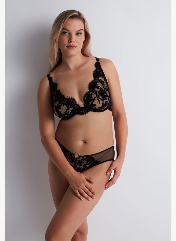 A la Folie kohl black underwired triangle bra | Black by AUBADE A la Folie kohl black underwired triangle bra Black