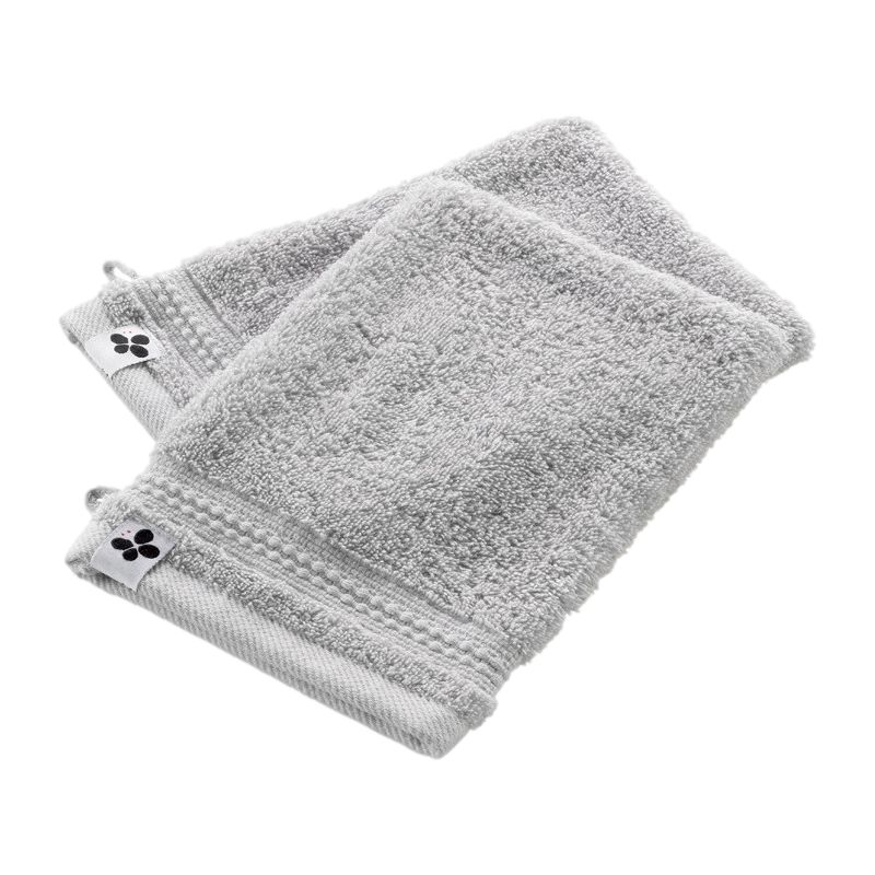 Set of 2 washcloths L'EFFET PAPILLON Grey