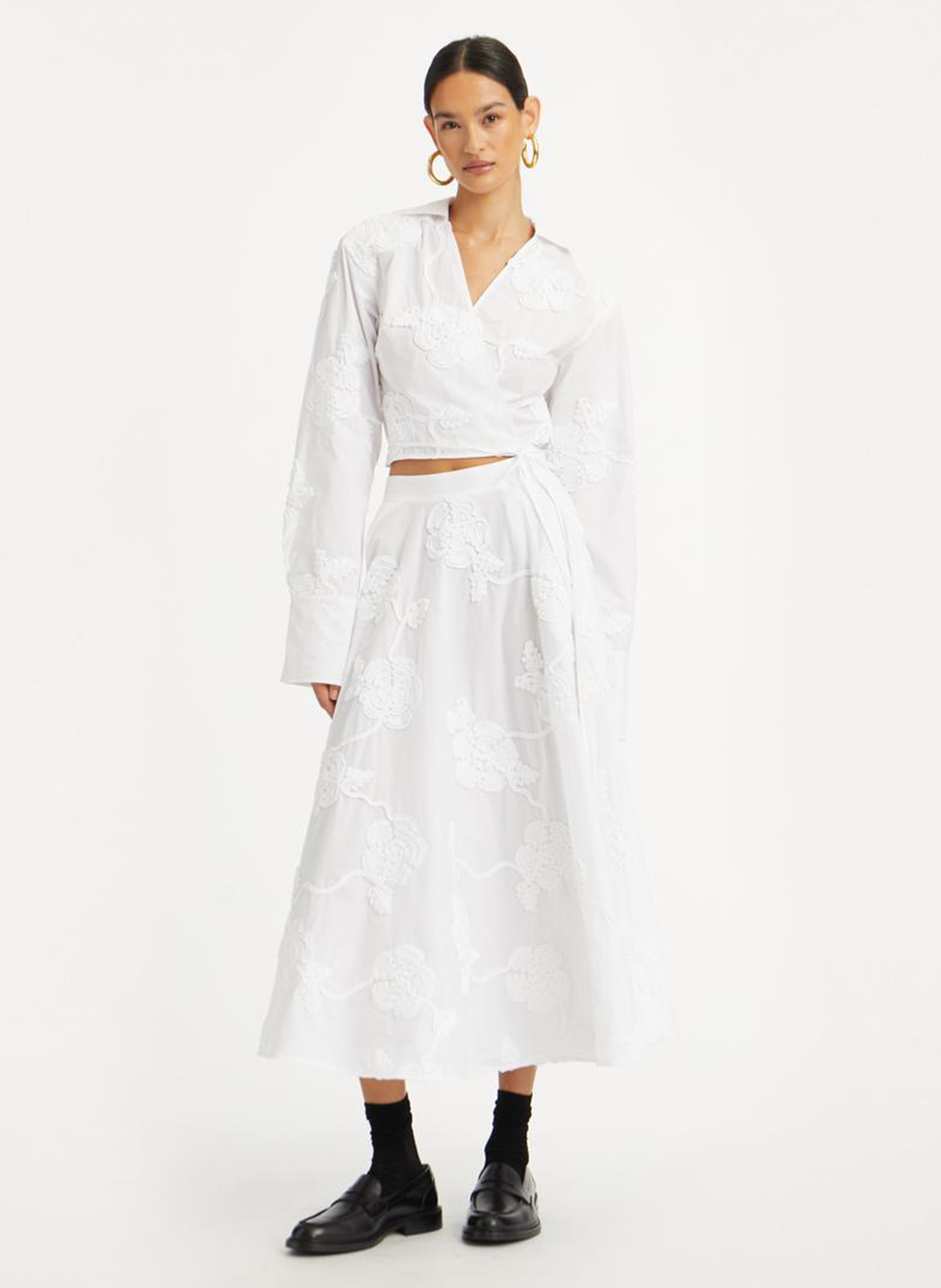 Organic cotton shirt with classic collar ROTATE White