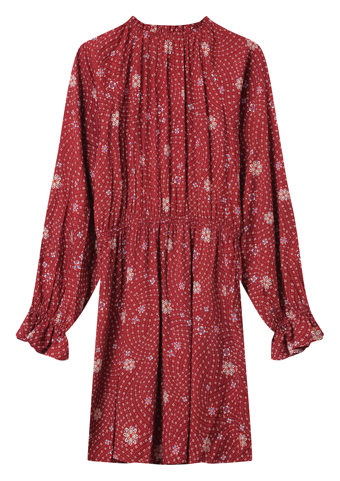 Short printed round-neck dress GRACE ET MILA Brown