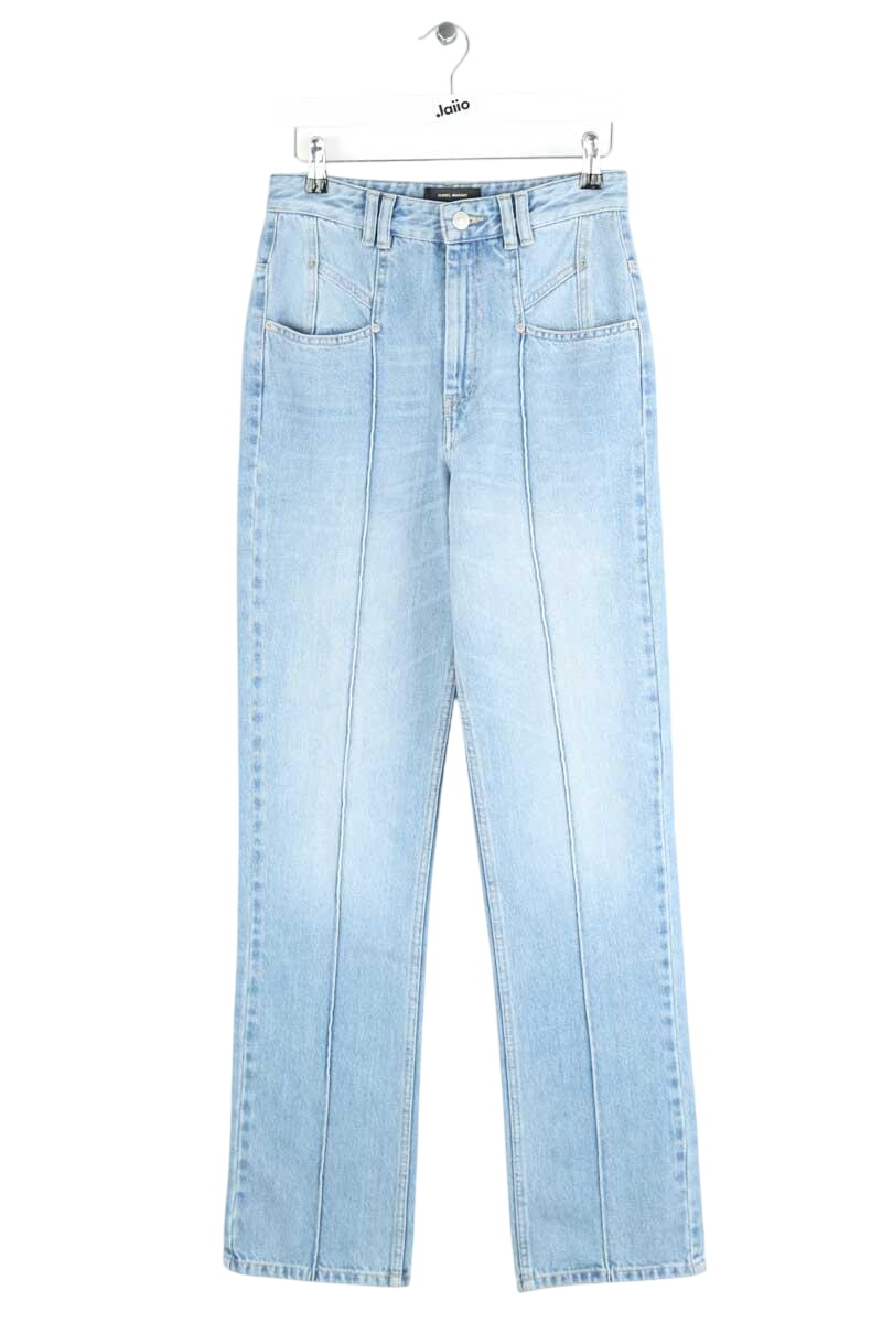 Cotton straight jeans ISABEL MARANT - Seconde Main Blue