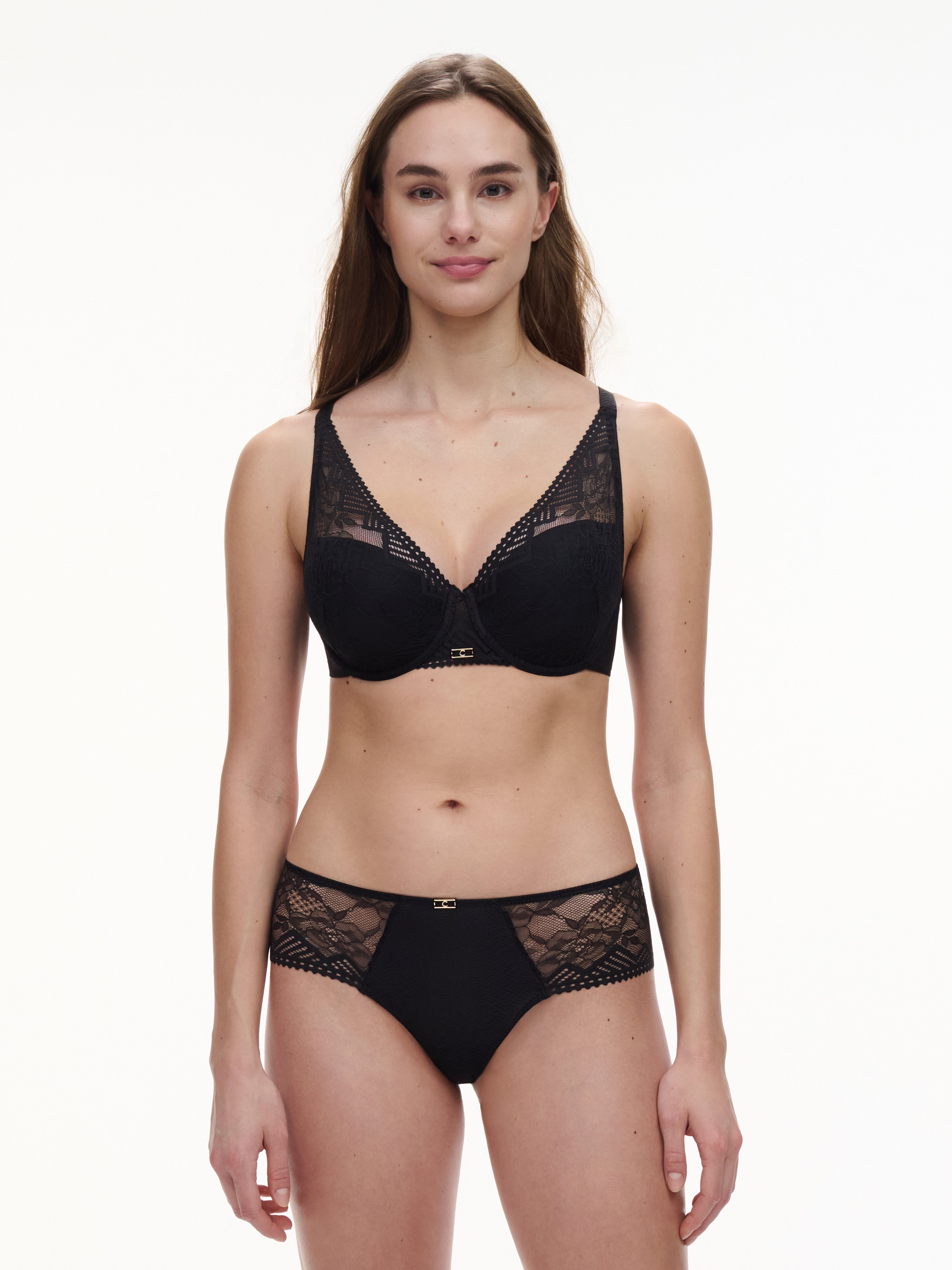 Plunging spacer bra CHANTELLE Black