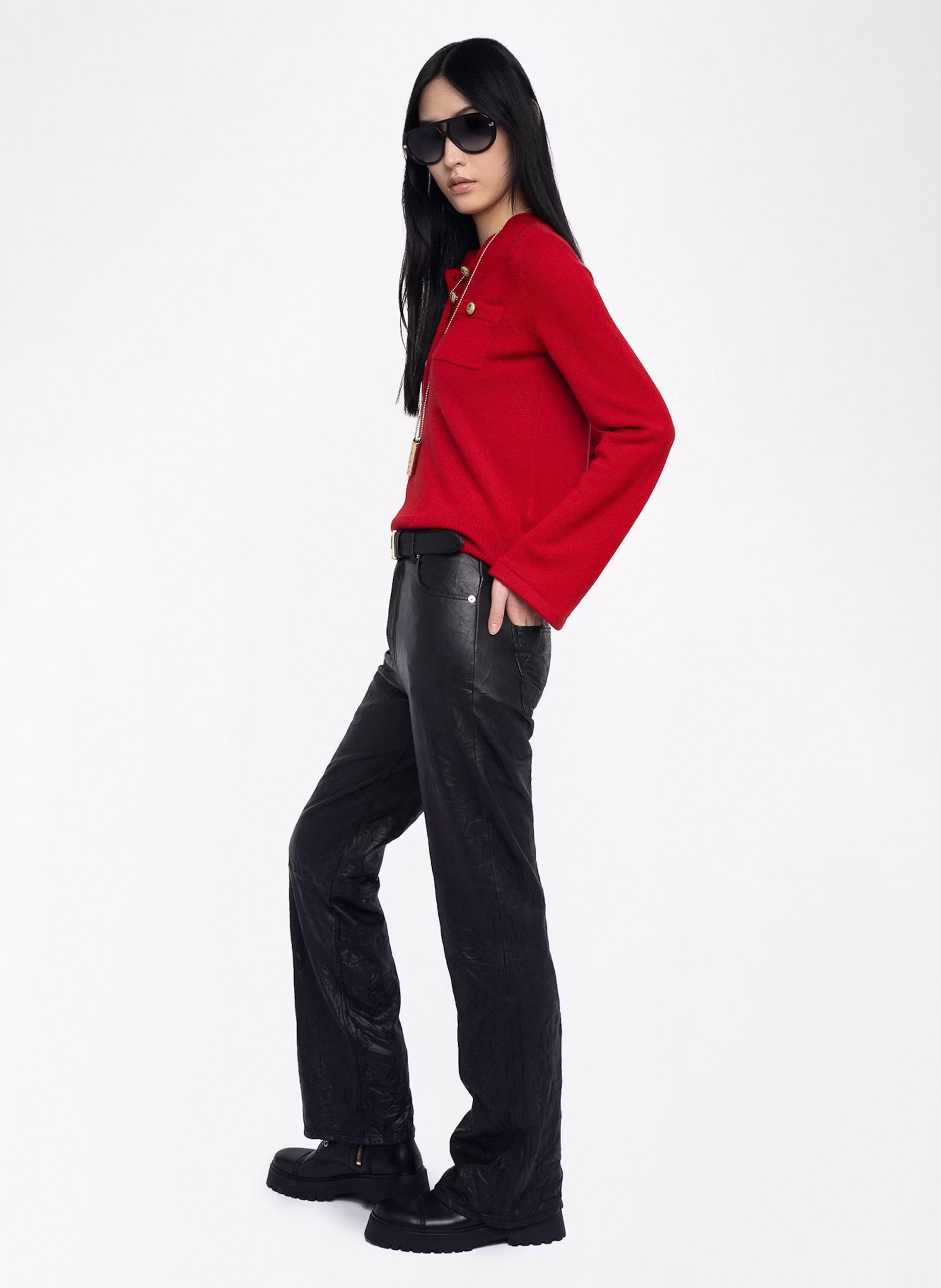 Maglione dritto in misto lana ZADIG&VOLTAIRE Rosso