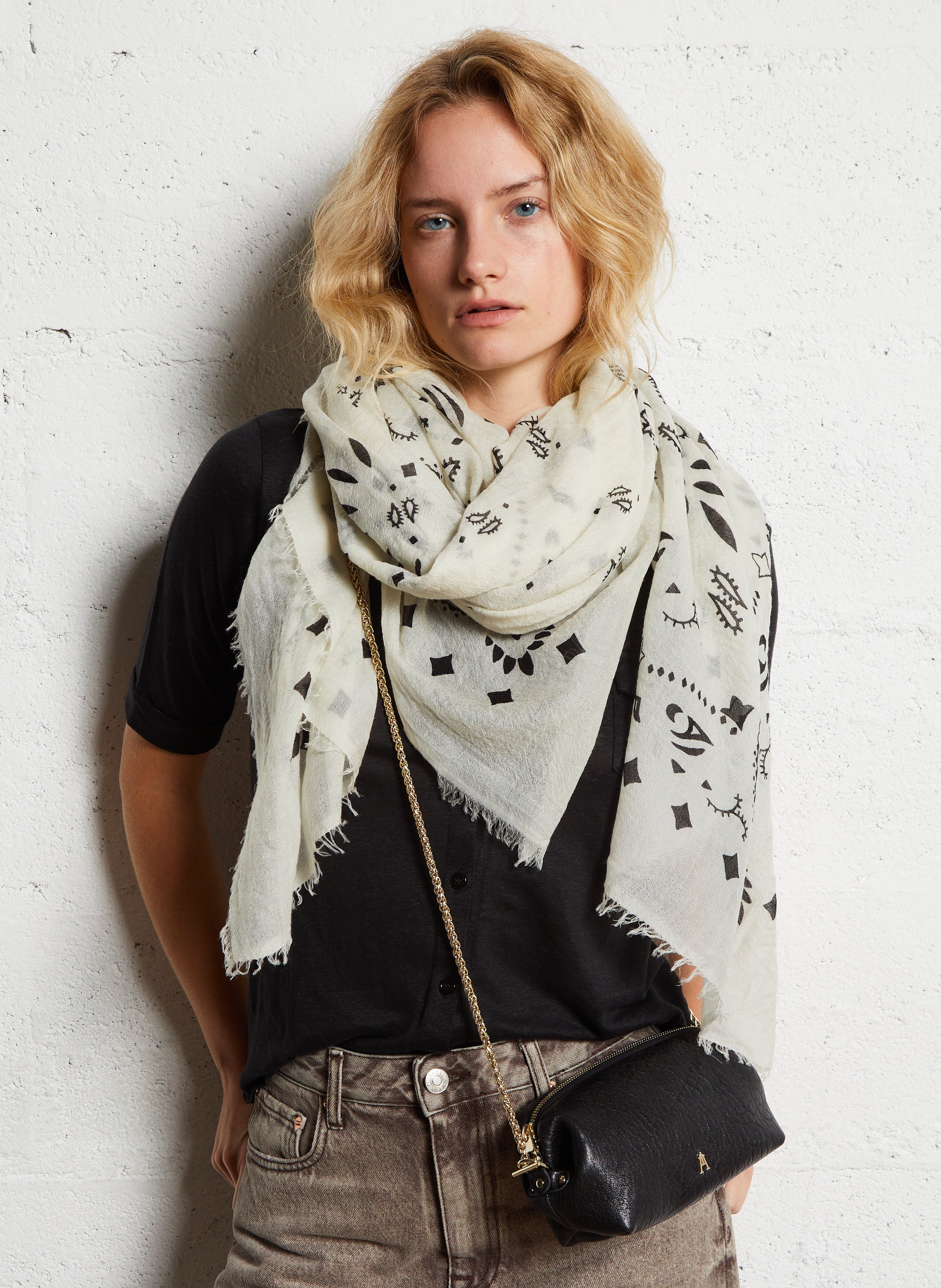 Sac porté épaule en cuir  CRAIE STUDIO Noir