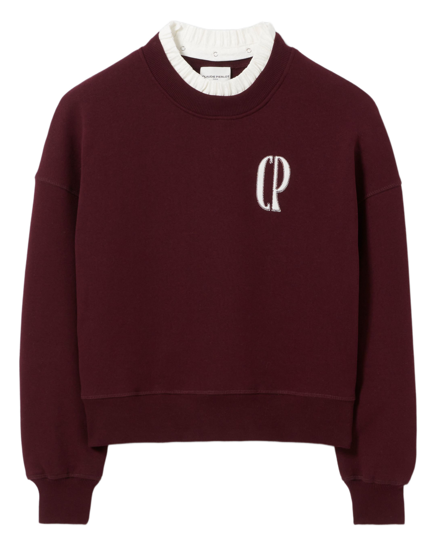 Sweat oversize en coton mélangé CLAUDIE PIERLOT Rouge