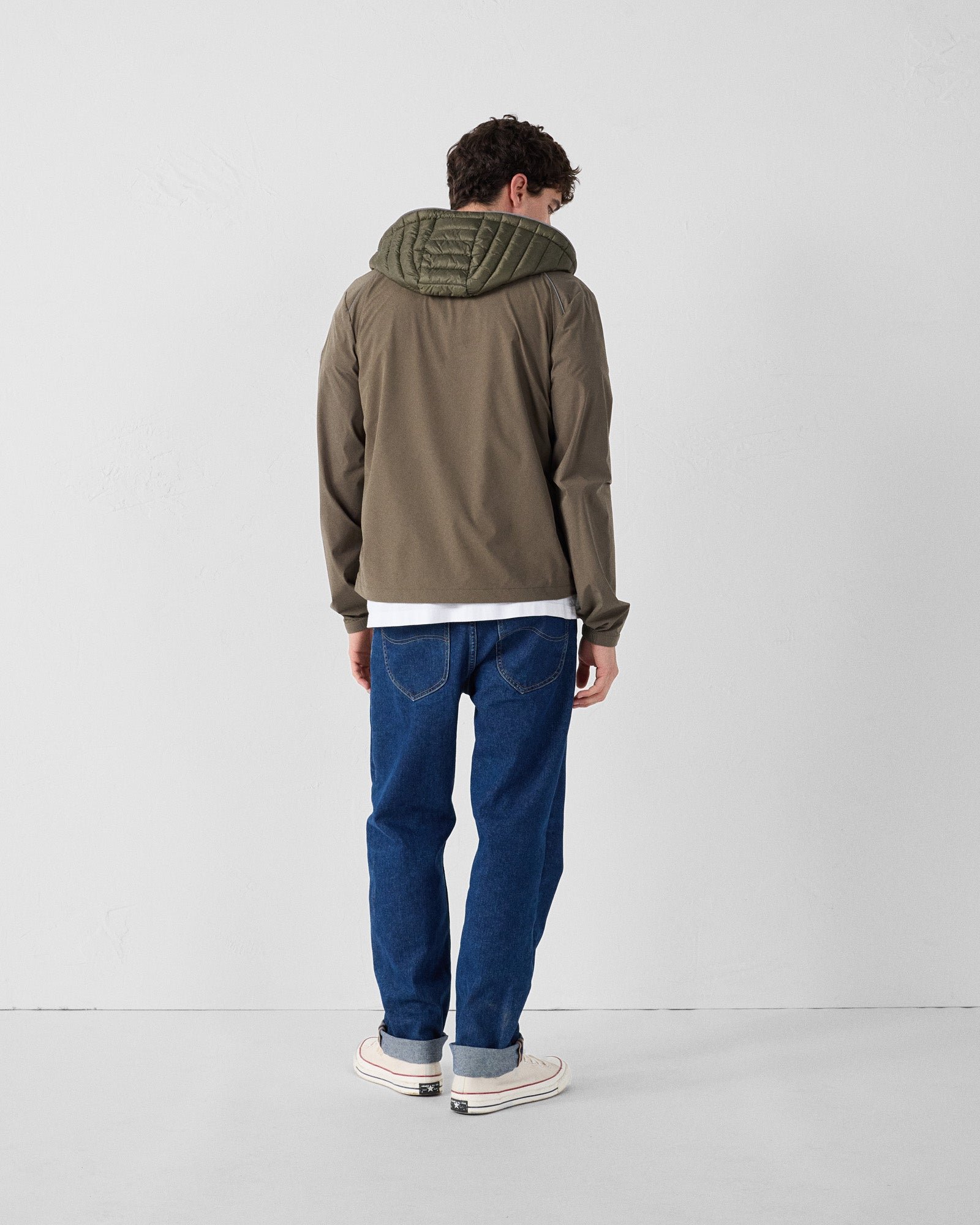 Bi-material padded jacket "Stride" JOTT Green