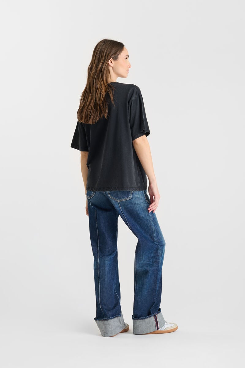 Tommy Badge T-shirt LE TEMPS DES CERISES Black