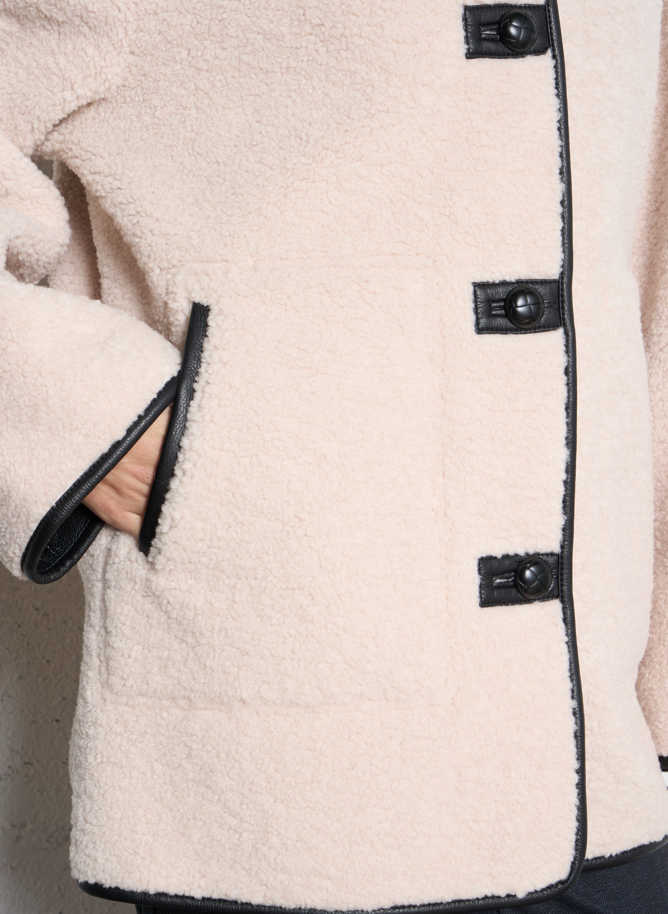 Mid-length faux fur coat IKKS White