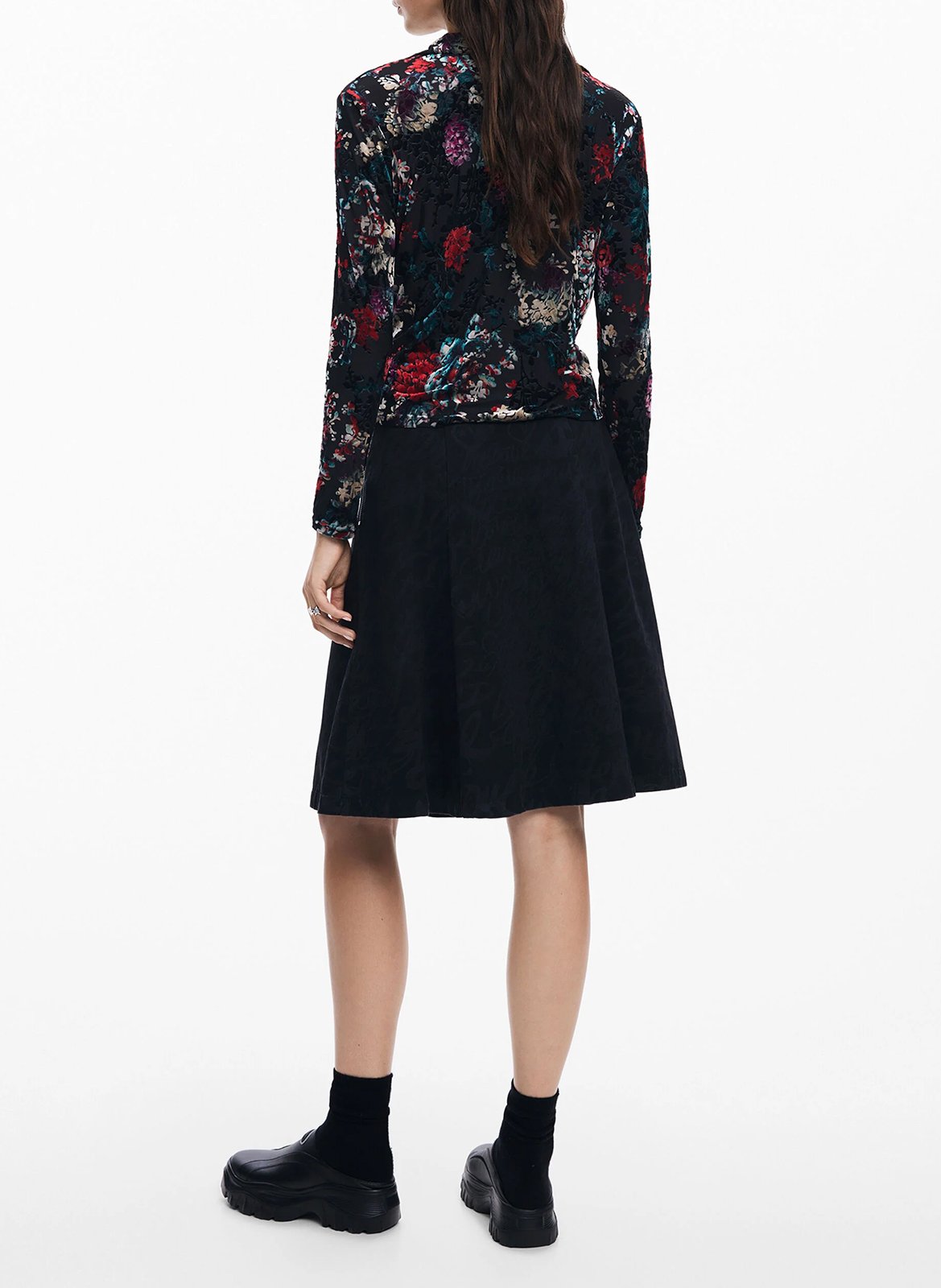 Fluid printed shirt DESIGUAL Black