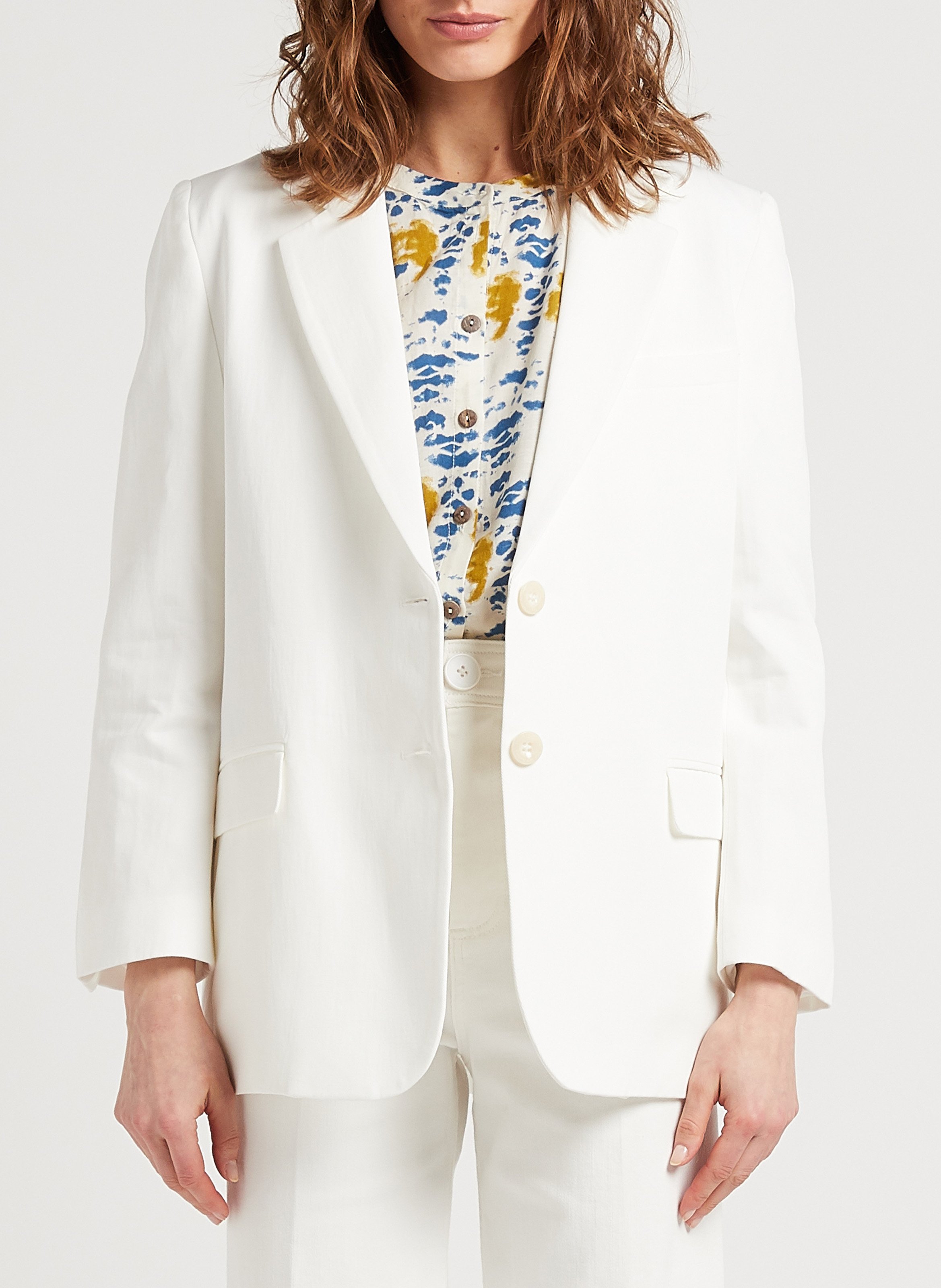 Veste de tailleur en coton mélangé  THE NEW SOCIETY Blanc