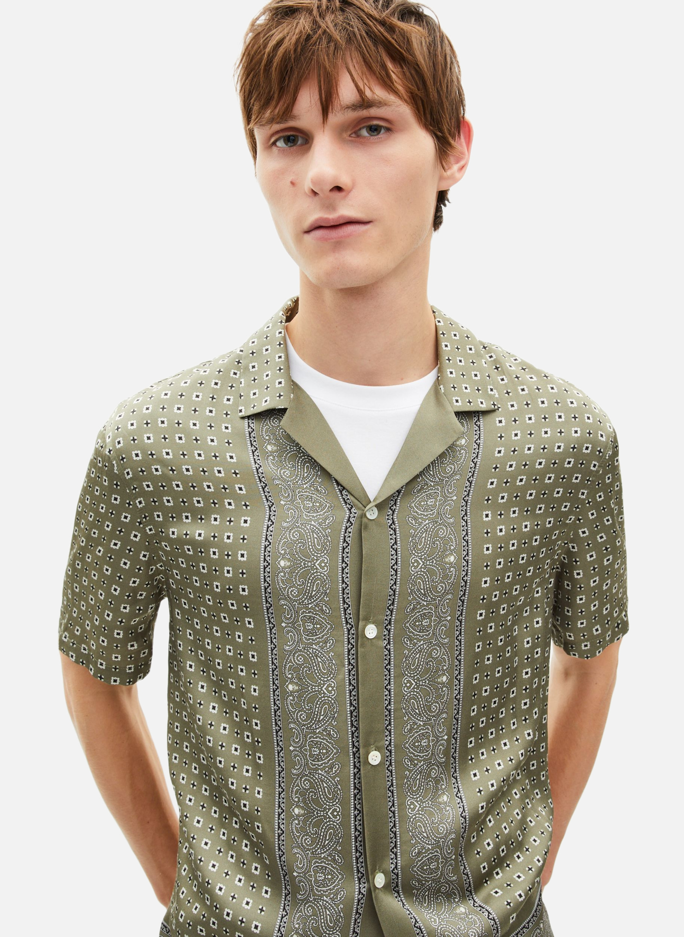 Short-sleeve bandana print shirt THE KOOPLES Green