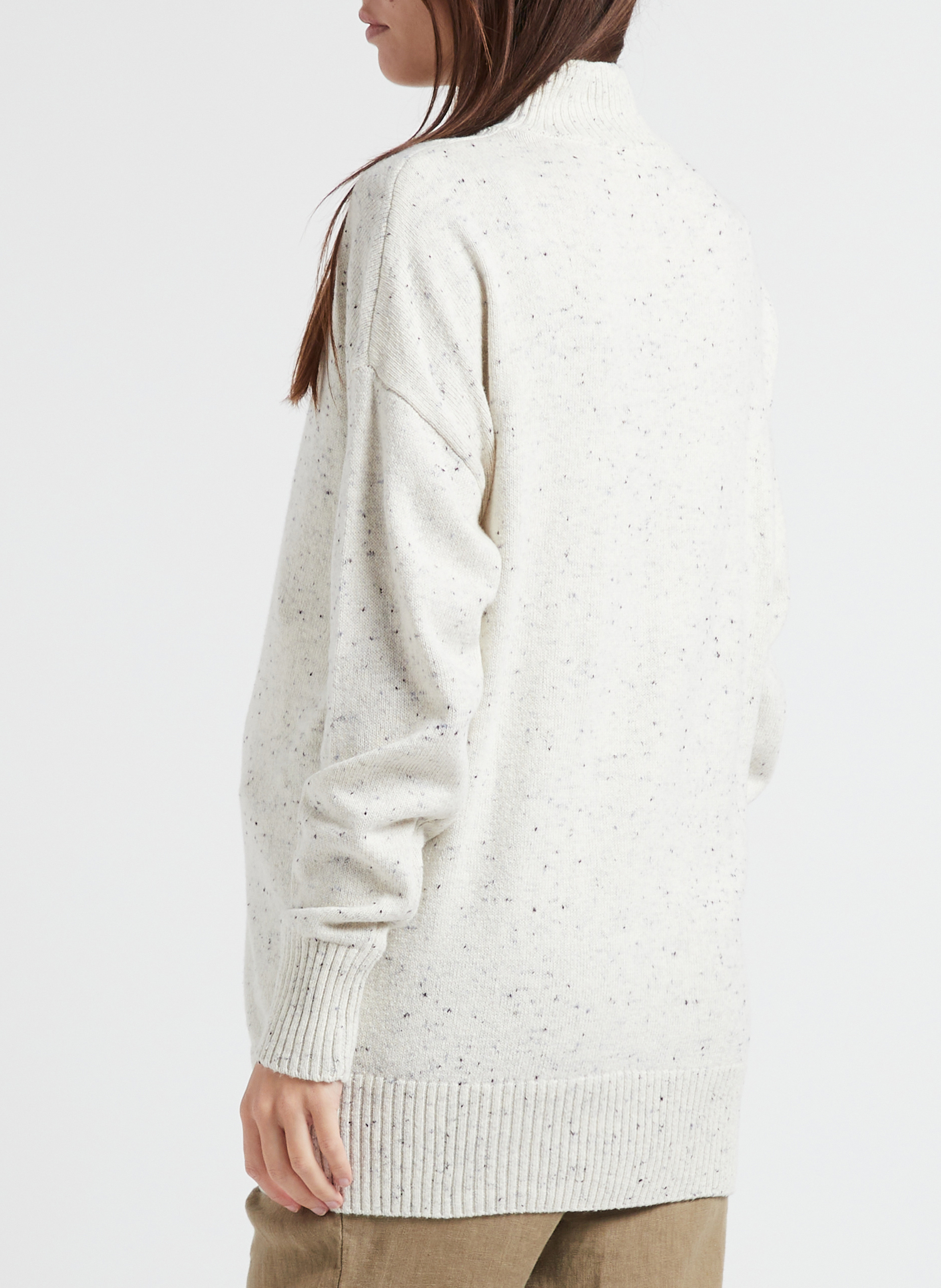 Pull col montant en coton SERAPHINE Gris