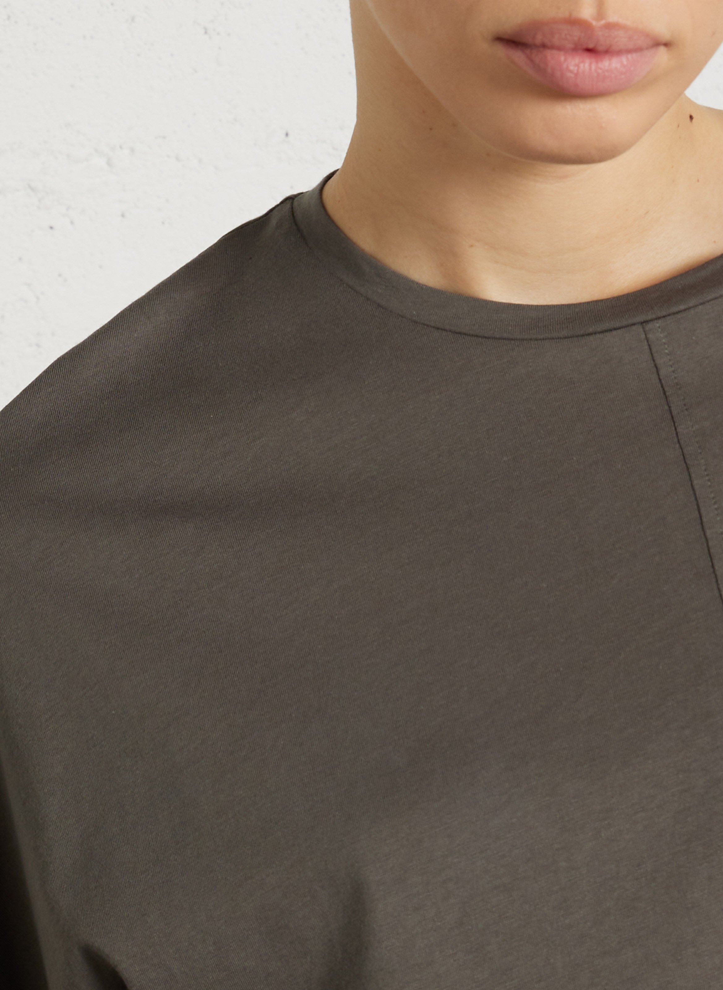 Ruimvallend T-shirt van biokatoen met ronde hals SOEUR Blauw