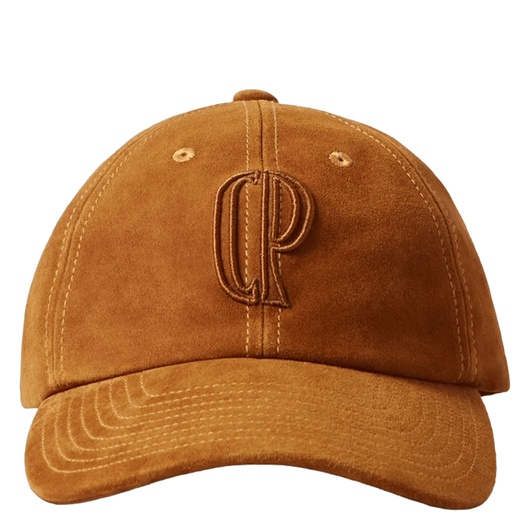 Embroidered Suede Leather Cap CLAUDIE PIERLOT Brown