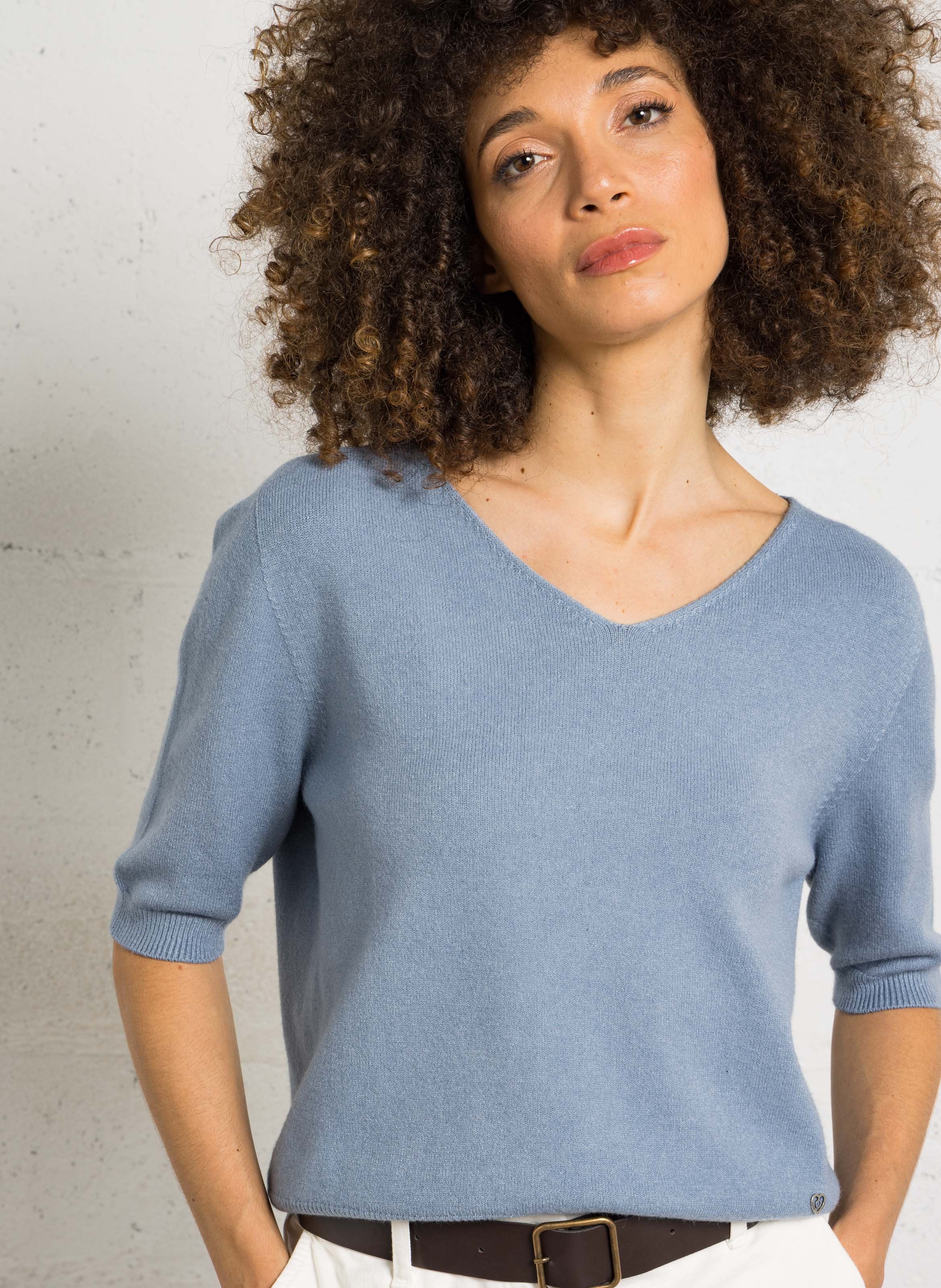 Oversized V-neck sweater PLEASE