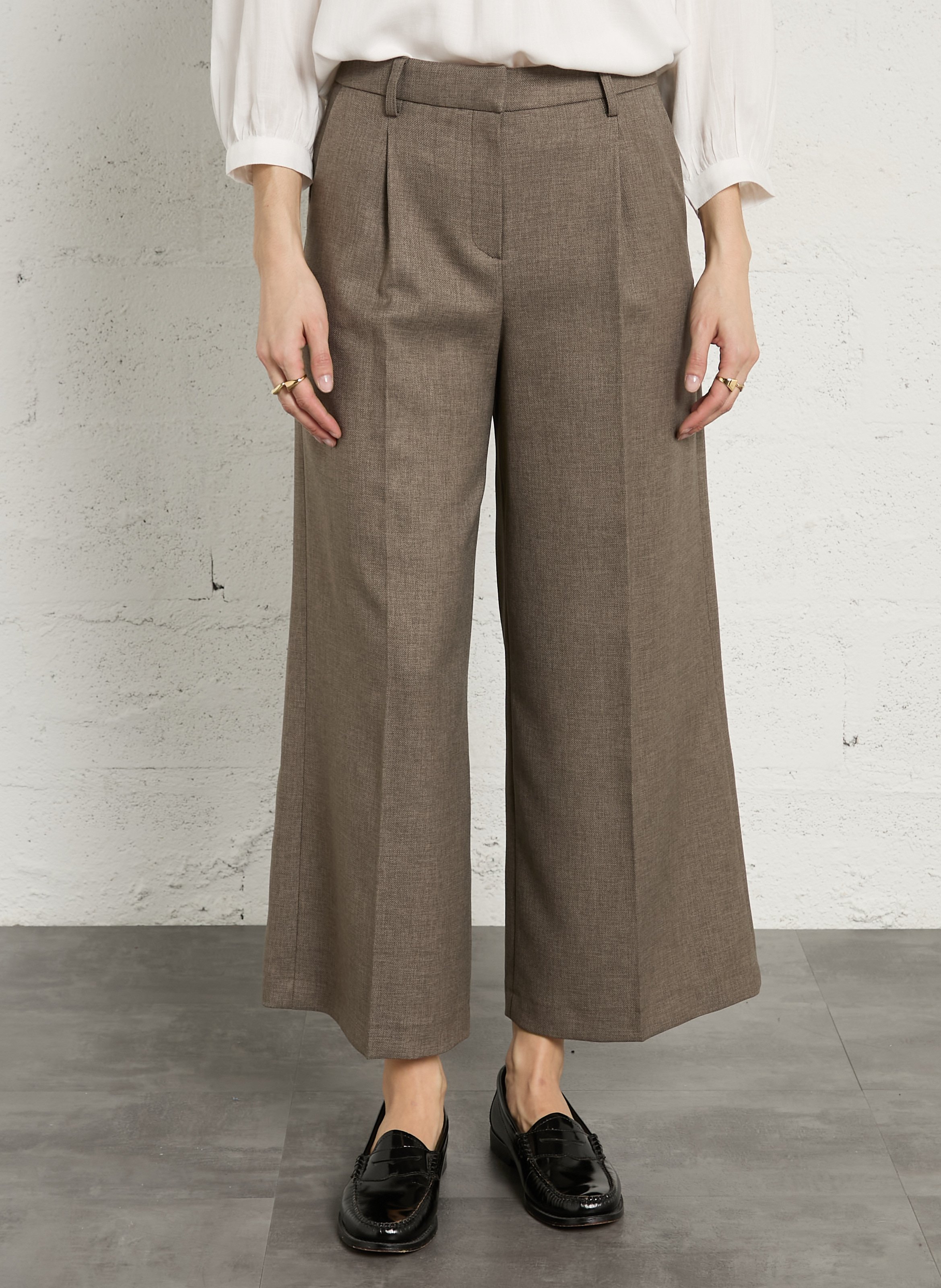 Wide pleated trousers  MAISON 123 Grey