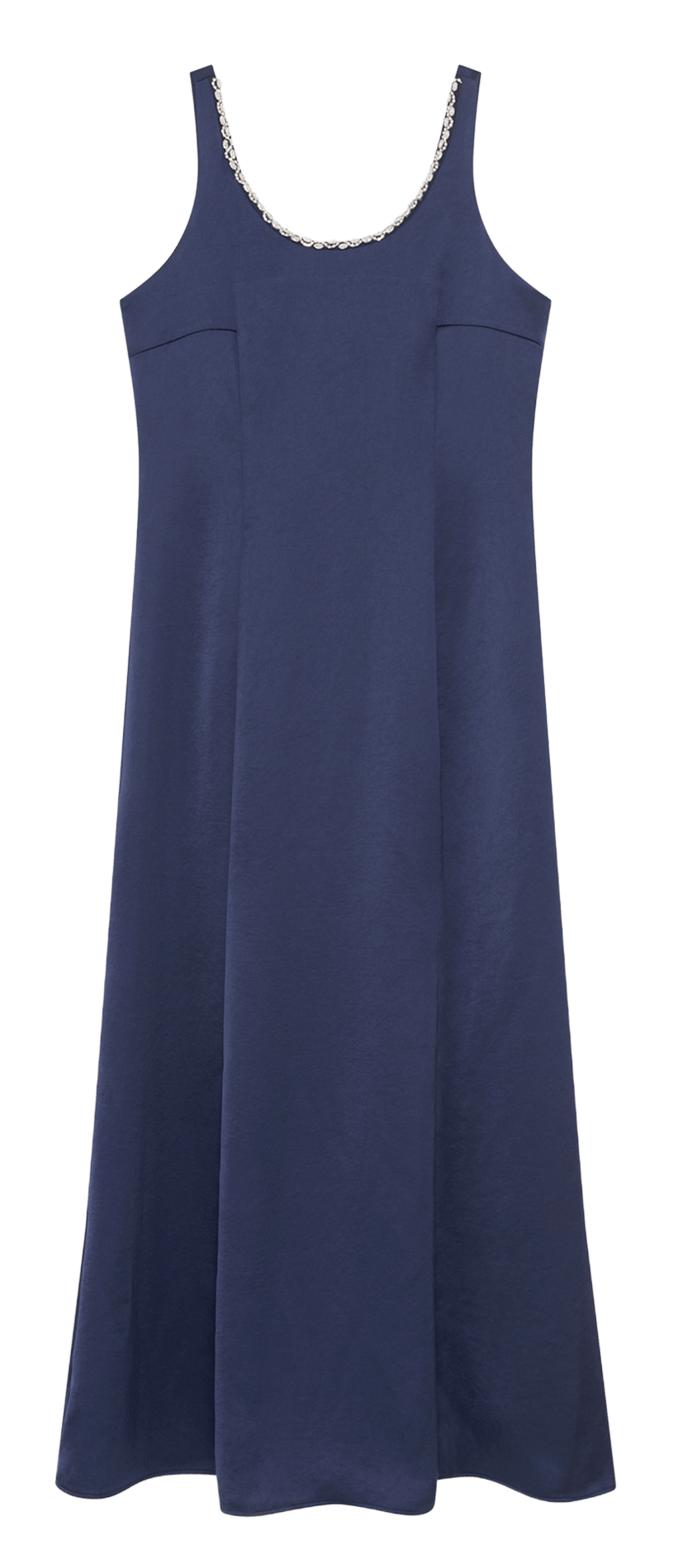 Robe midi col rond PABLO Bleu