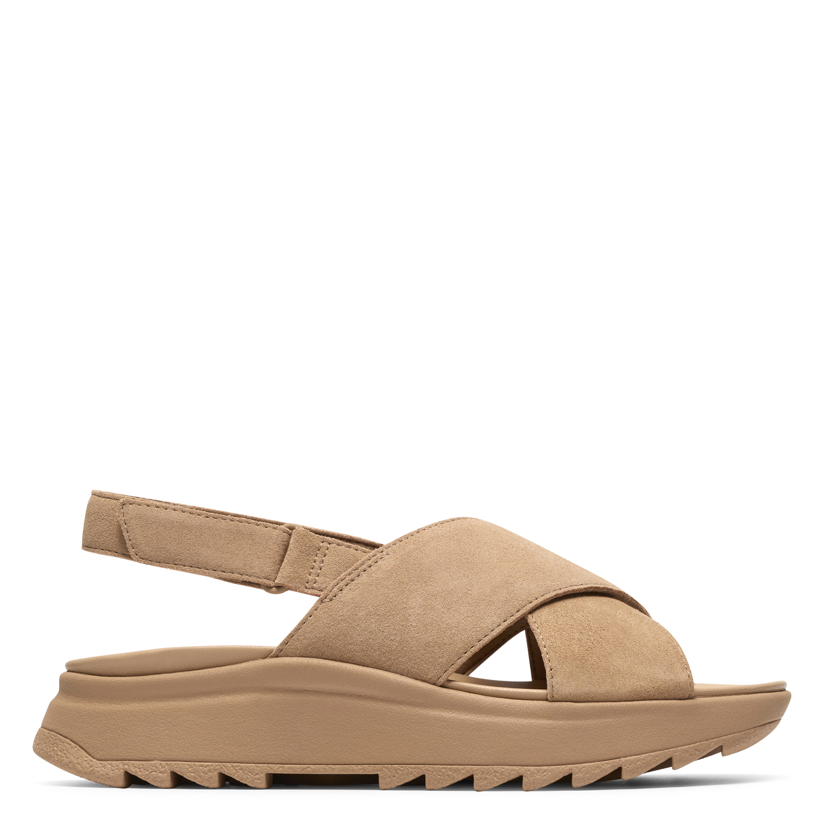 Fabia leather wedge sandals CLARKS Beige