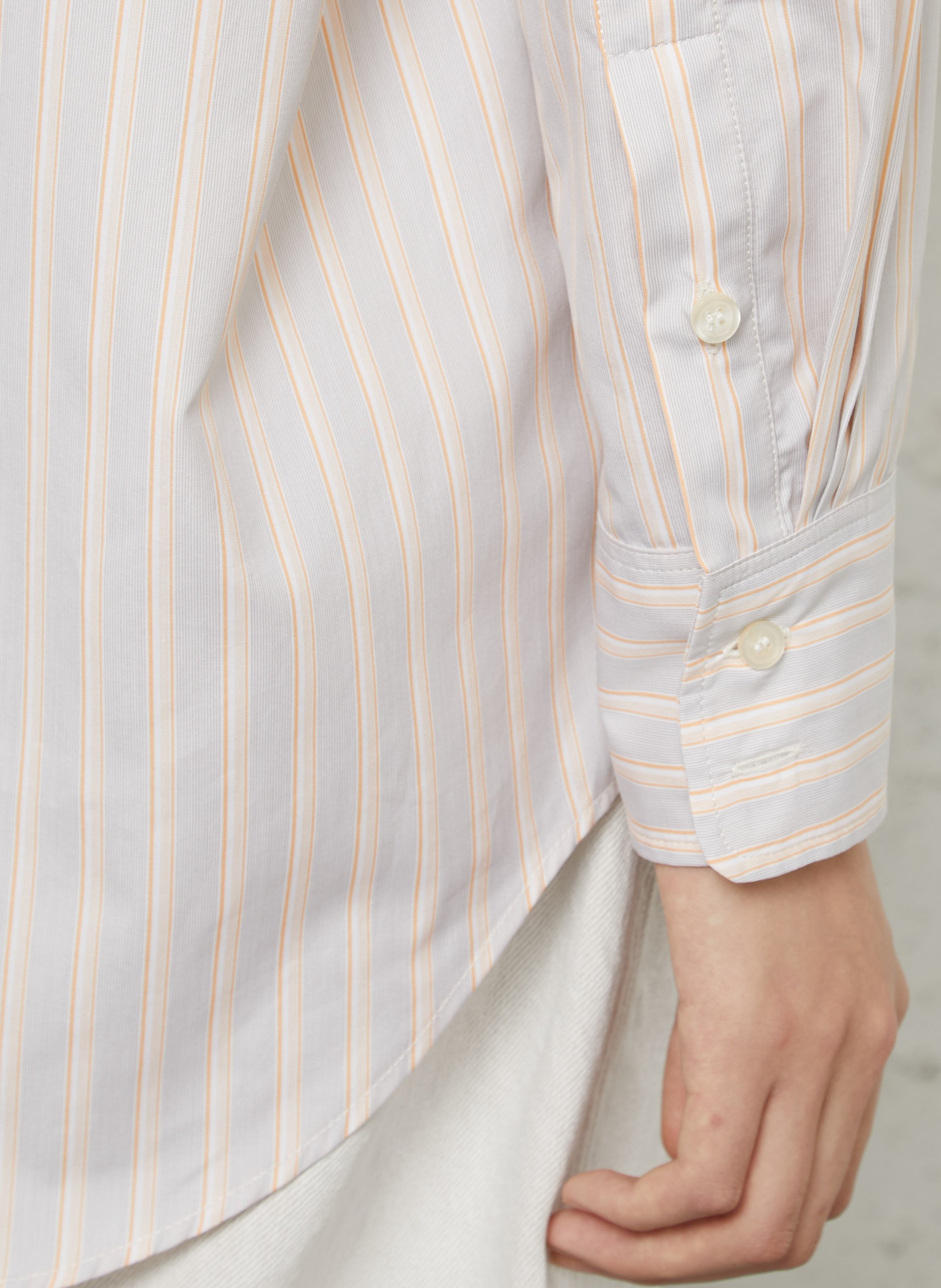 Gestreifte Bluse mit klassischem Kragen SOEUR Orange