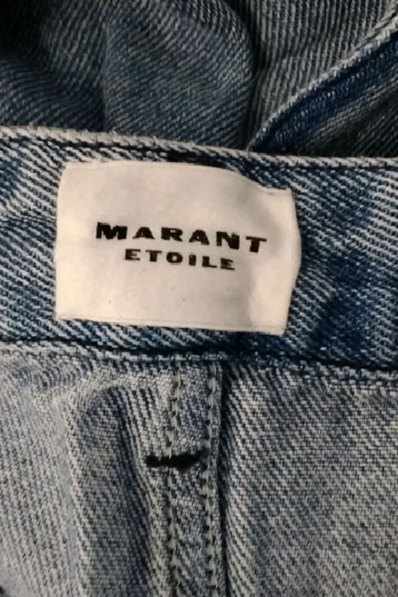 Straight cotton-blend pants ISABEL MARANT - Seconde Main Blue