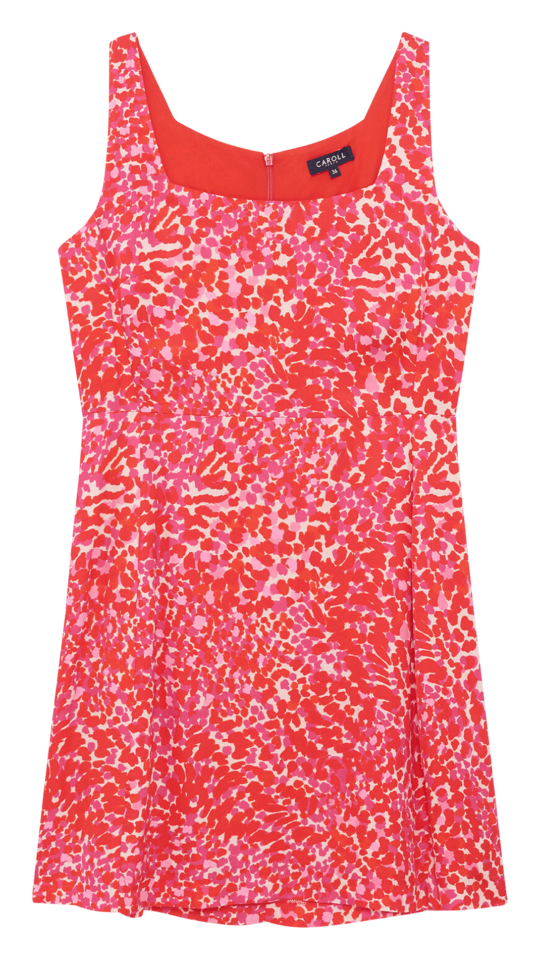 Robe courte imprimée CAROLL Rose