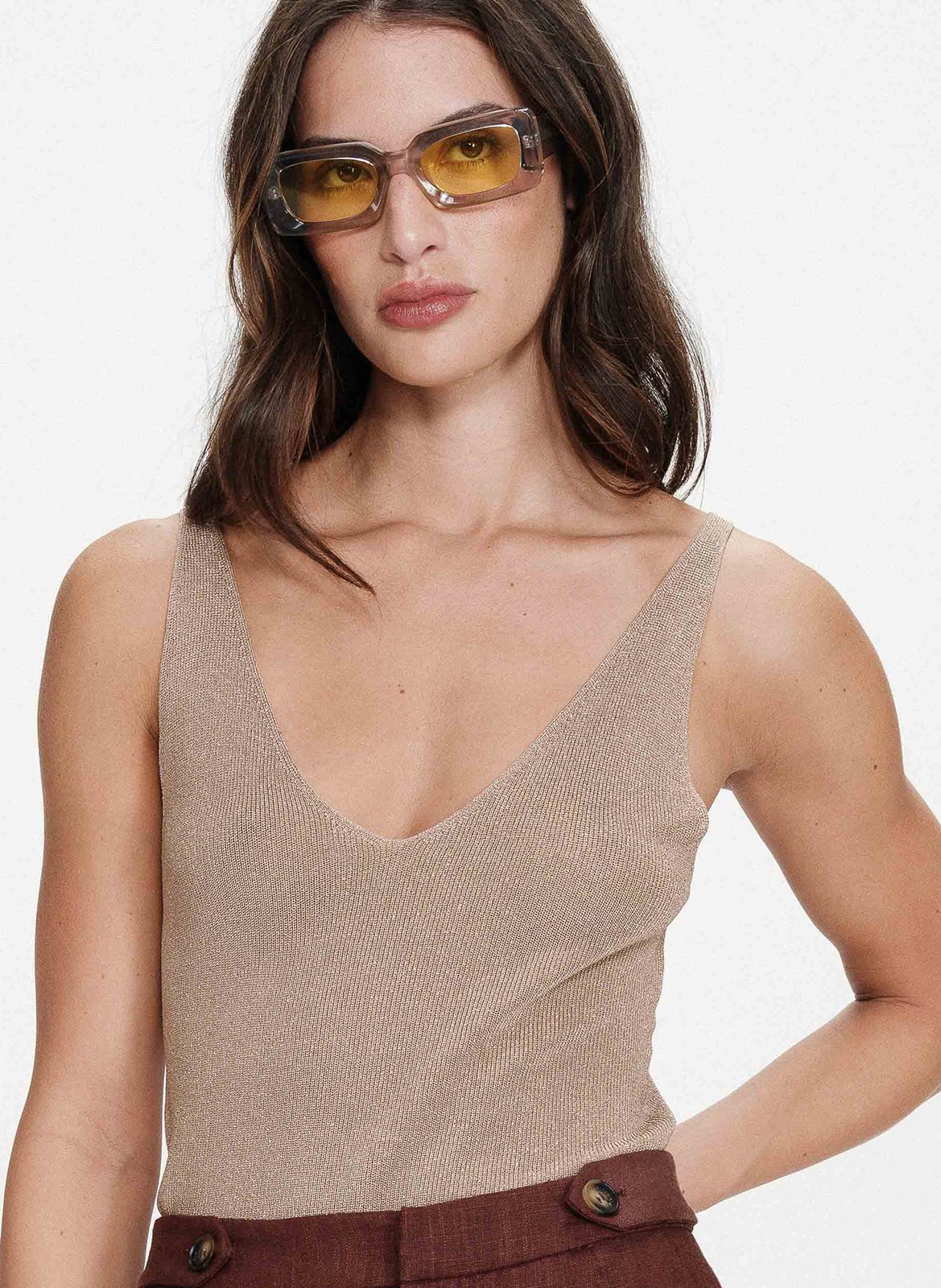 Débardeur col V  GRACE ET MILA