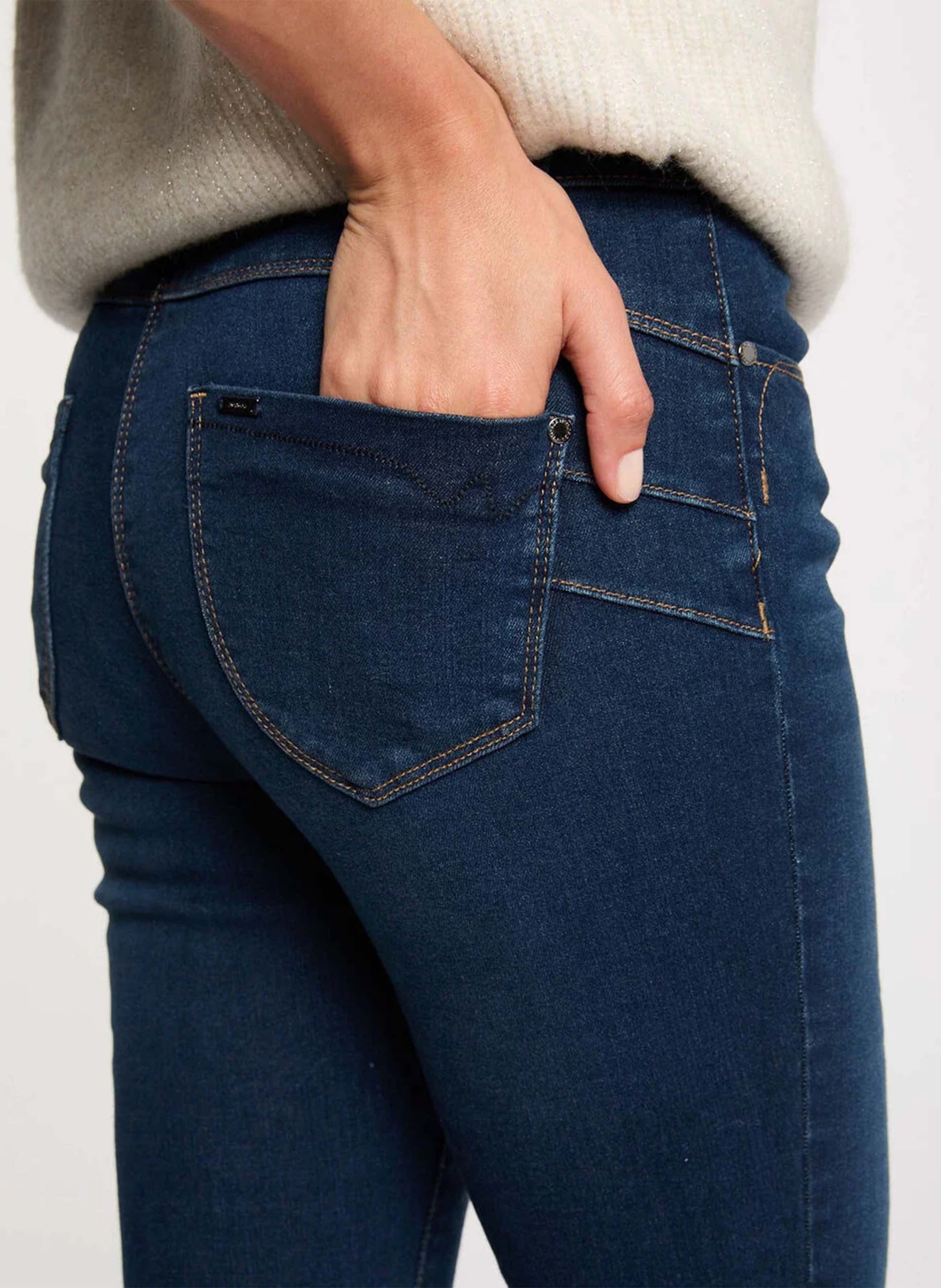 Jean slim-fit brut en coton mélangé MORGAN Bleu