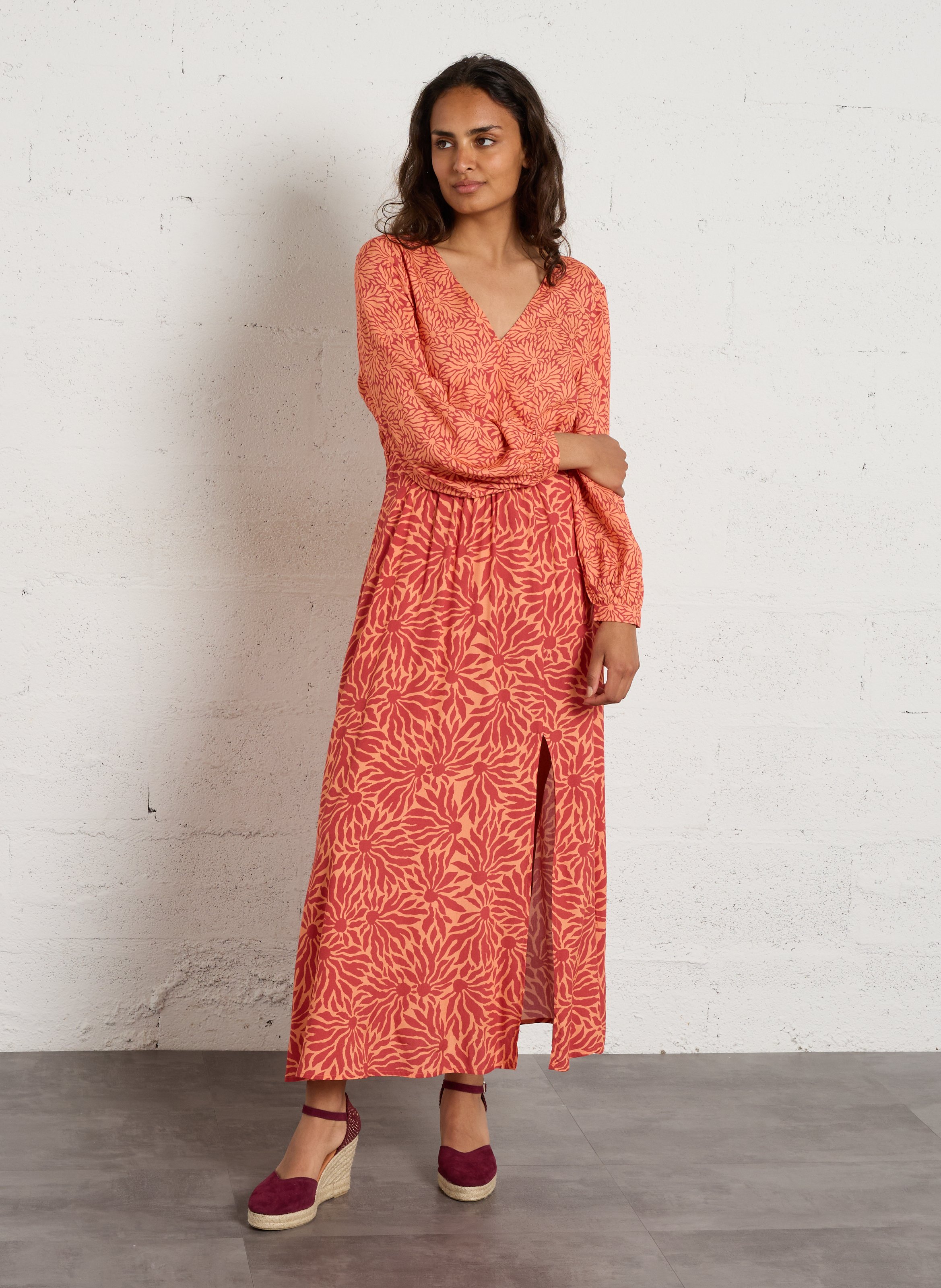 Sandales compensées en cuir MELLOW YELLOW Violet