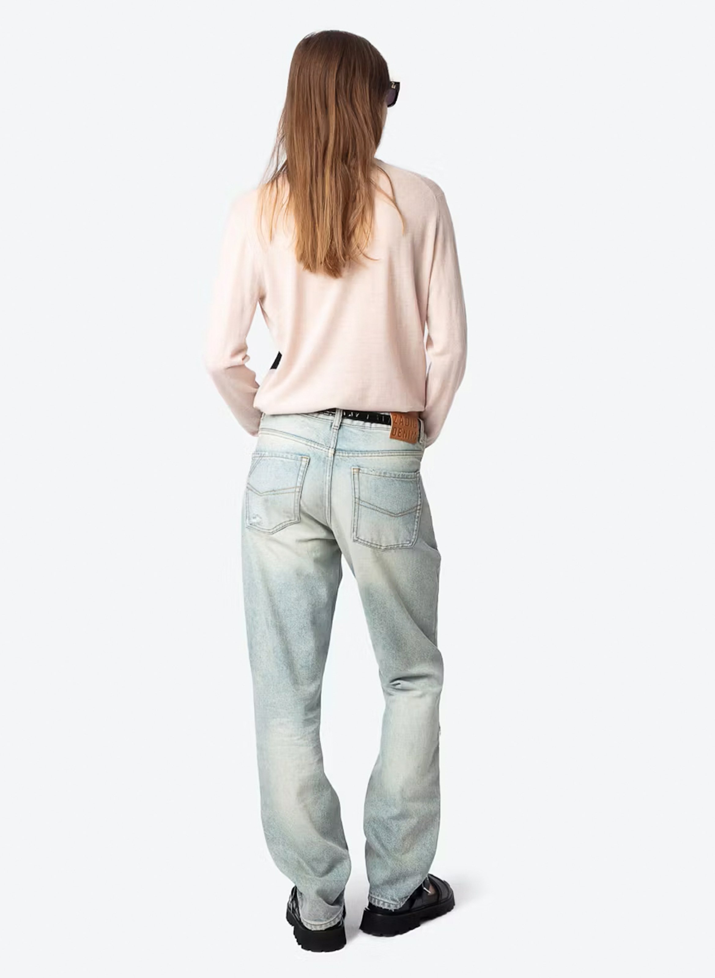 Straight printed cashmere sweater ZADIG&VOLTAIRE Pink
