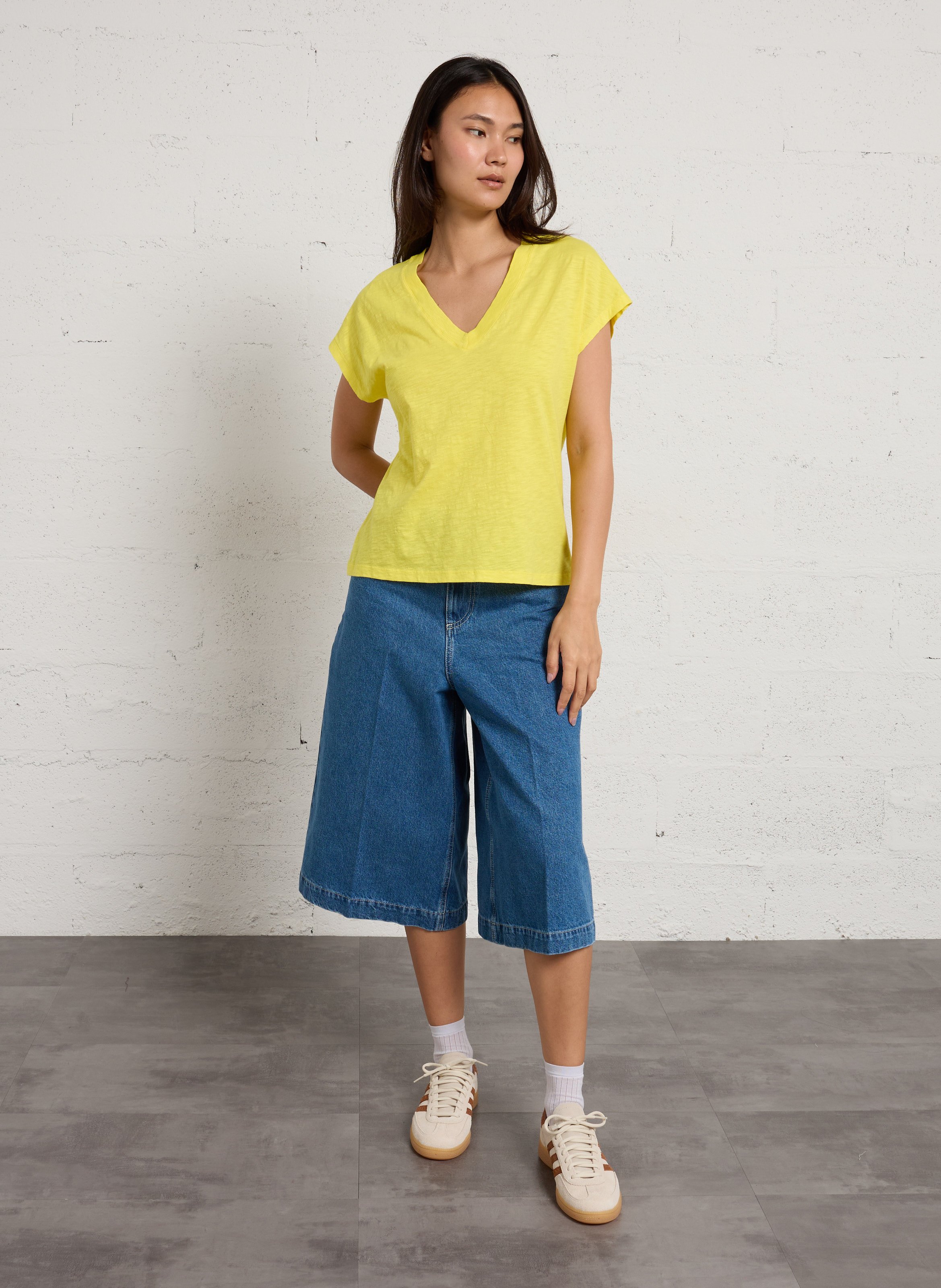 Basic cotton T-shirt BENSIMON Yellow