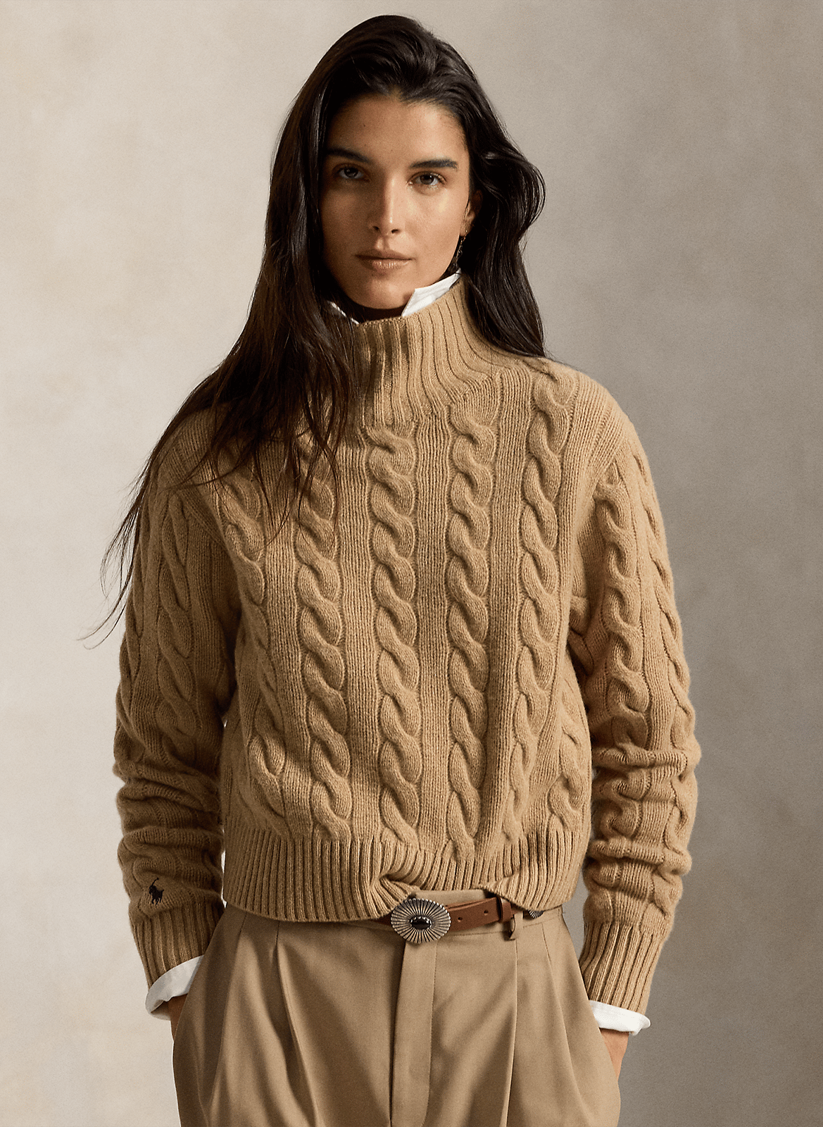 Trui met opstaande kraag | wolblend POLO RALPH LAUREN Beige