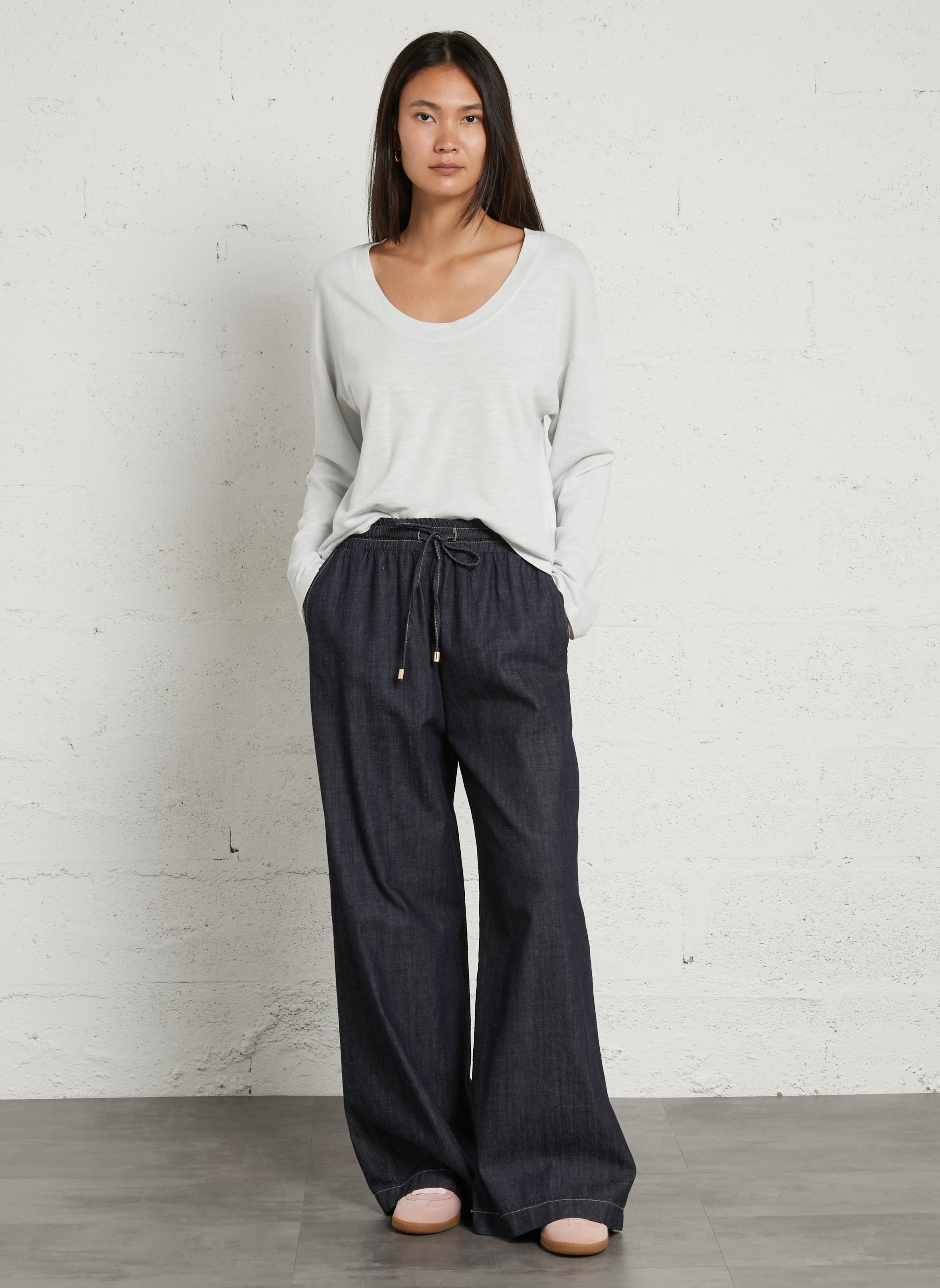 Weit geschnittene Hose PLEASE Blau