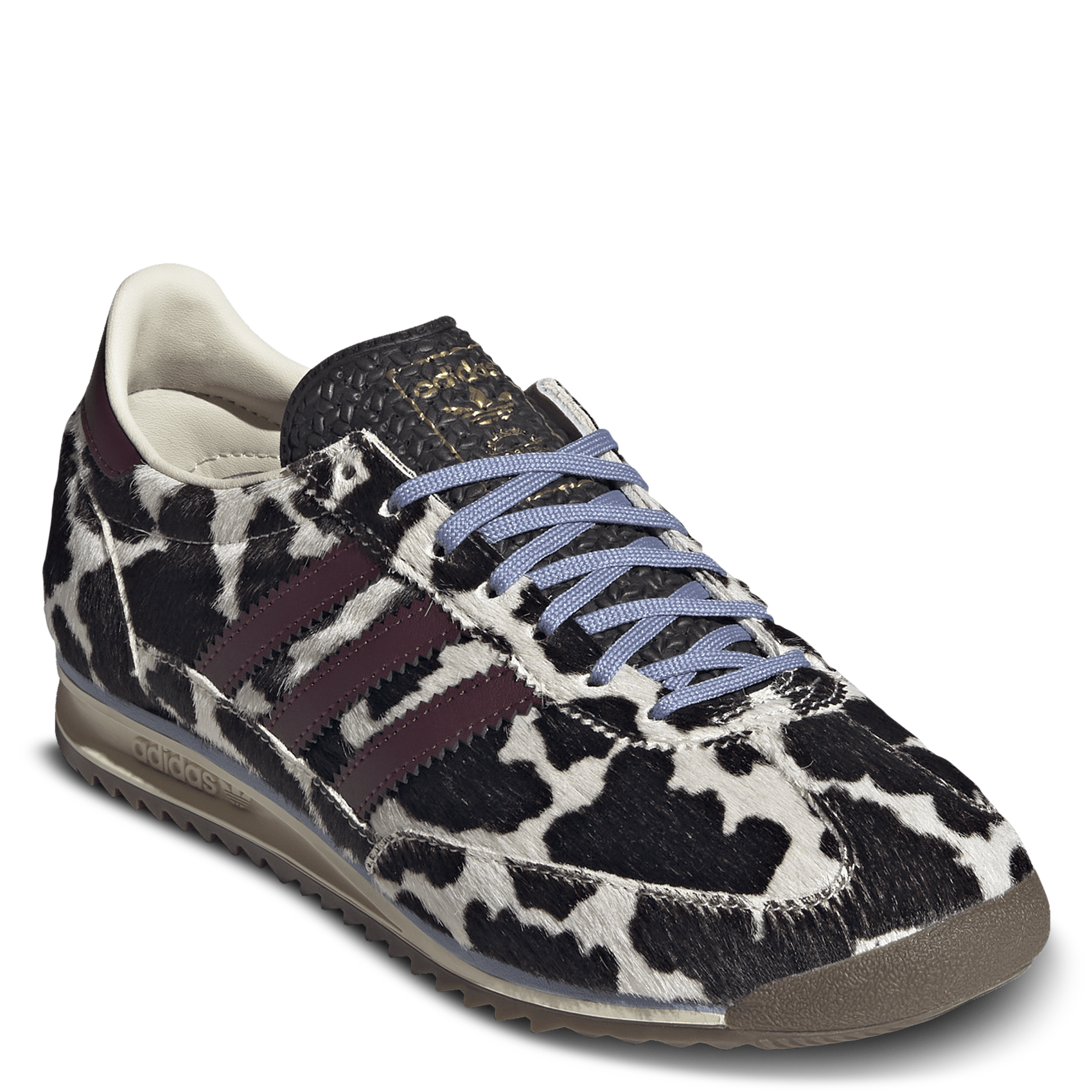 Low-top sneakers in printed pony-effect calf hair ADIDAS White