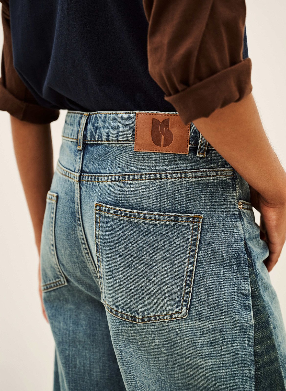 High-rise wide-leg jeans BA&SH Blue