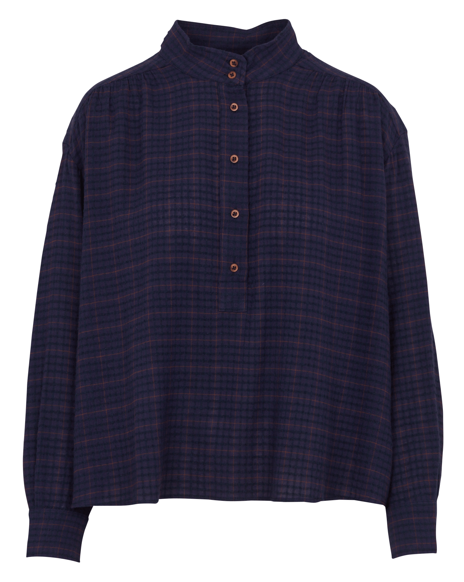 Gerade Bluse mit Mao-Kragen aus Baumwolle SACRECOEUR