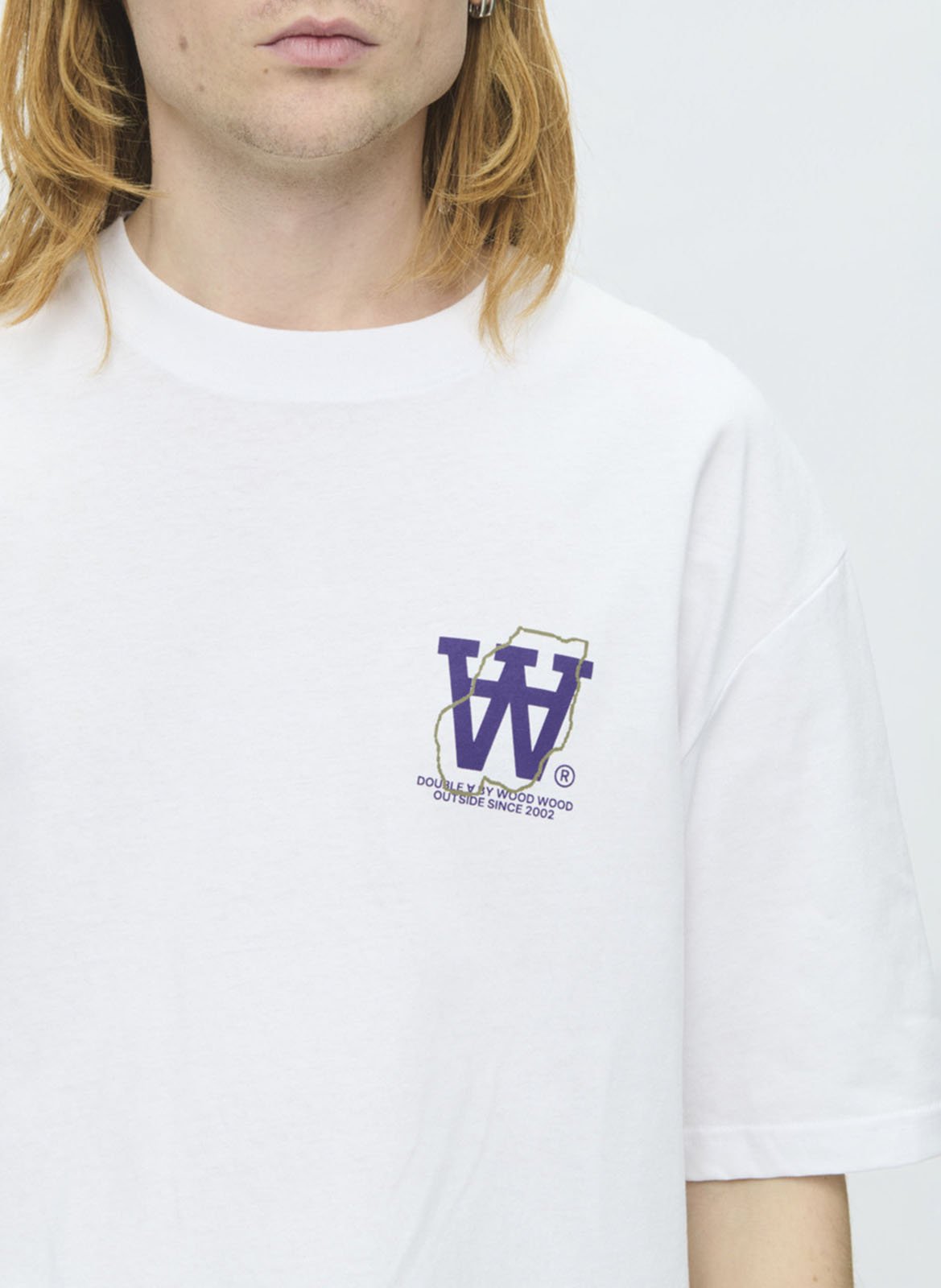 Round-neck cotton T-shirt WOOD WOOD White